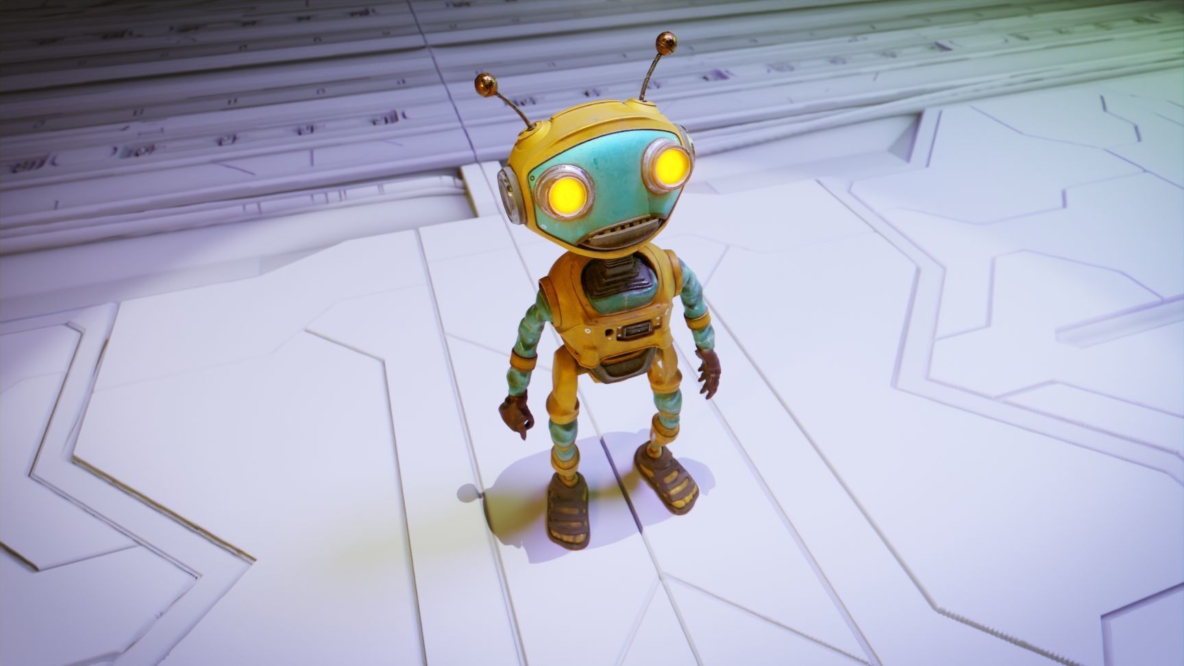 Robot Bee Animated Low-poly 3D model_2