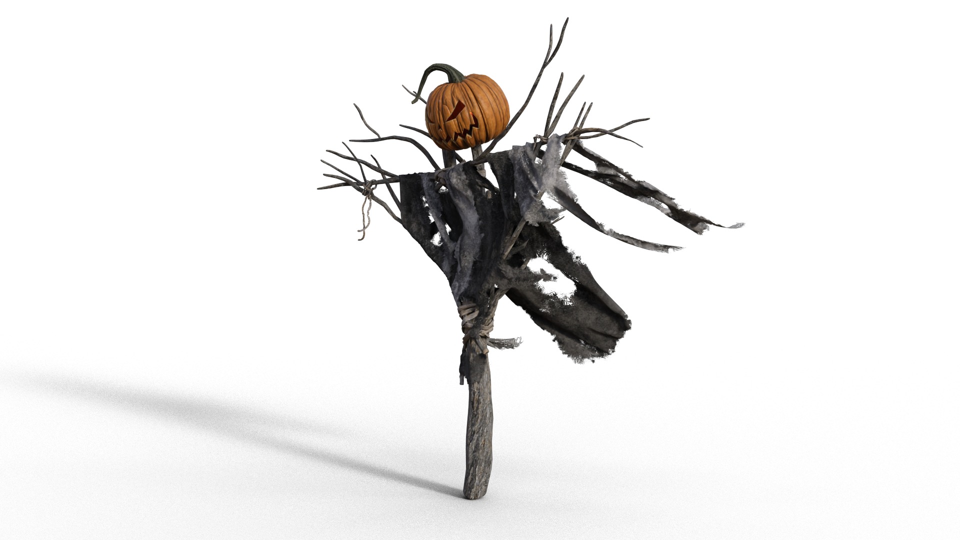 Scarecrow Halloween Pack Low-poly 3D model_13