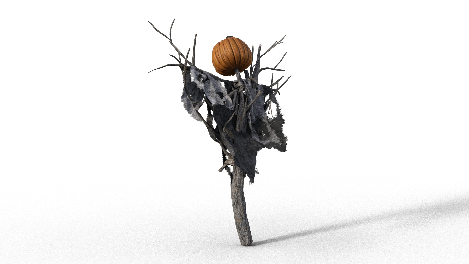 Scarecrow Halloween Pack Low-poly 3D model_5