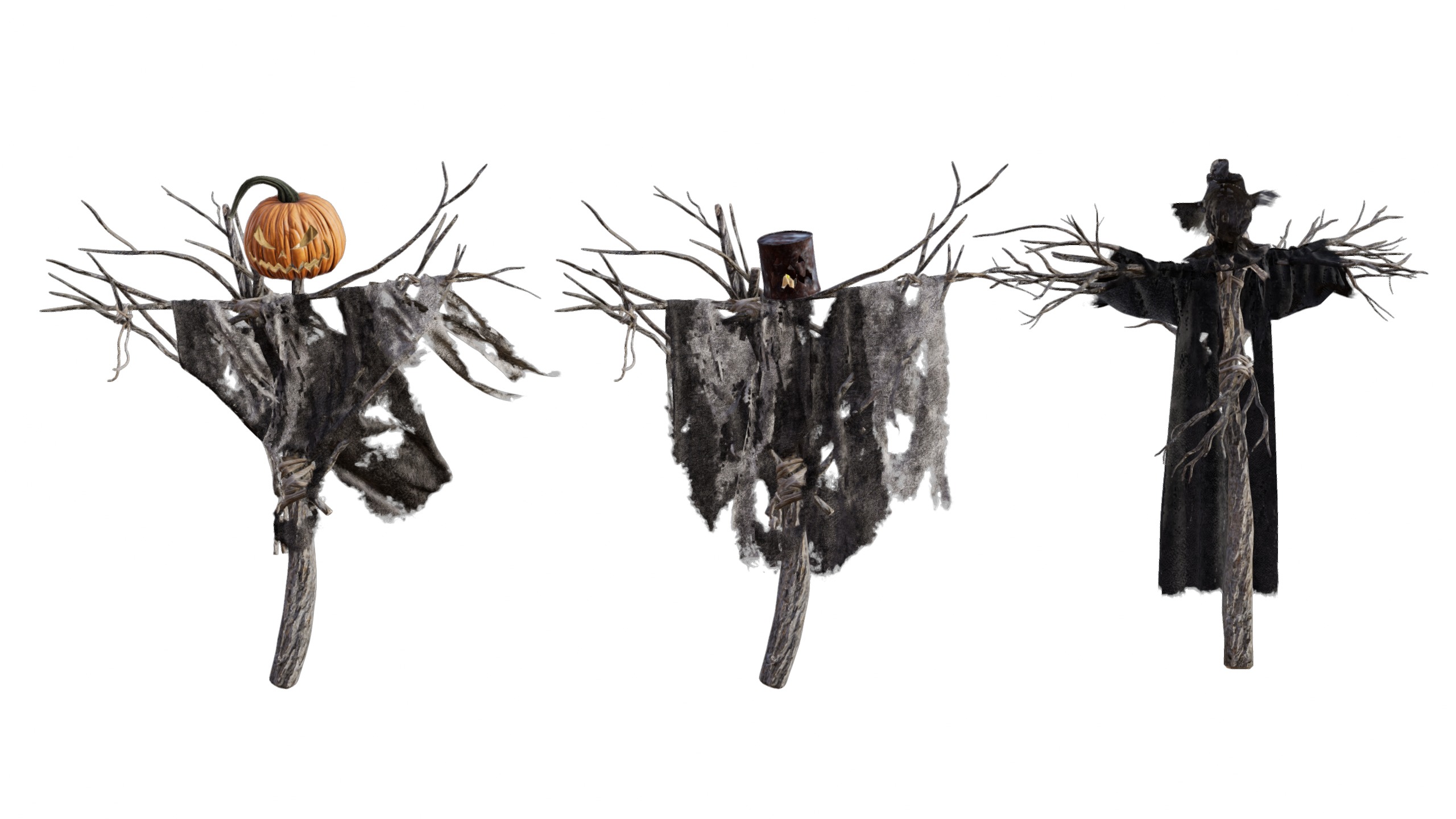 Scarecrow Halloween Pack Low-poly 3D model_22