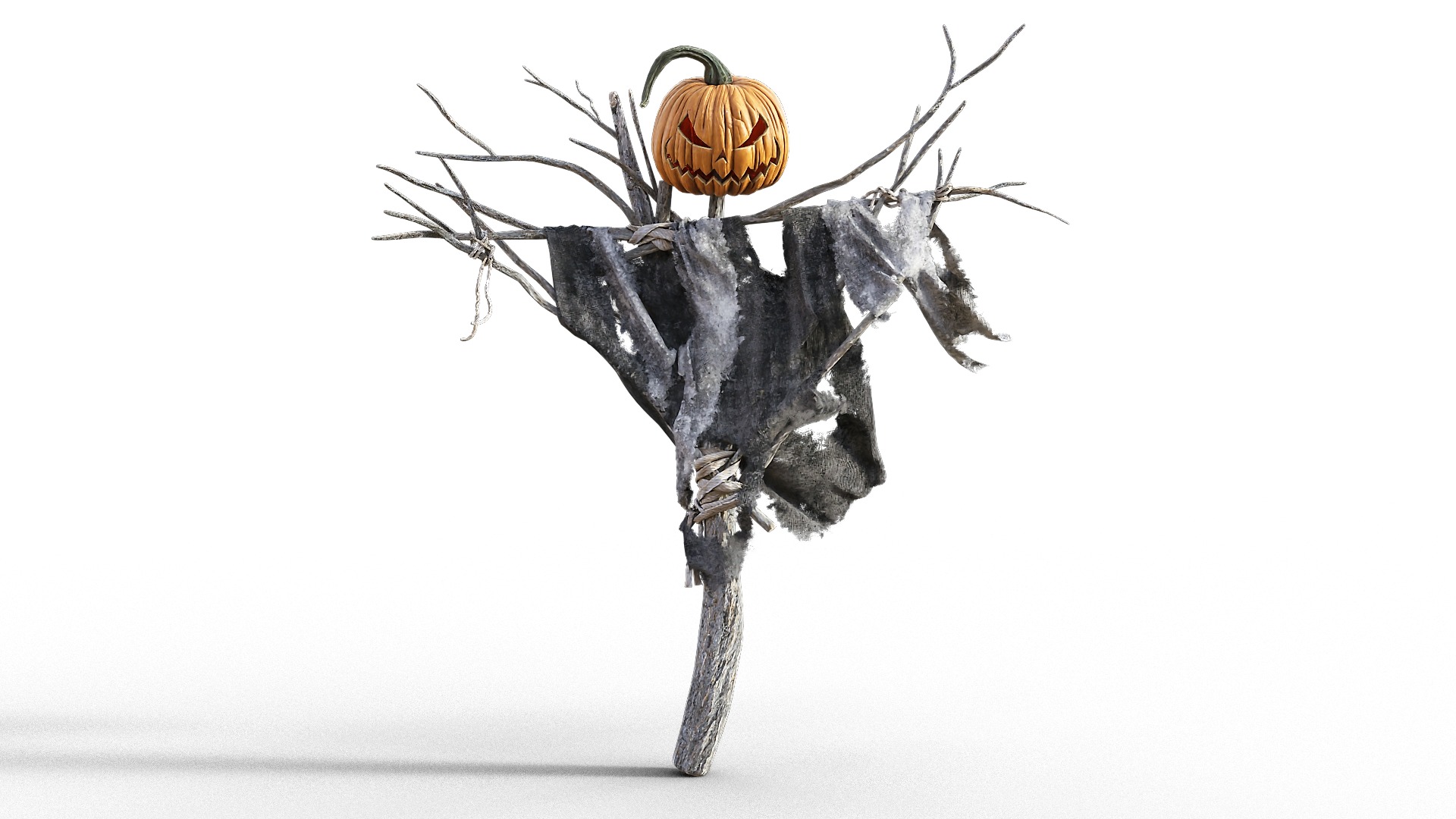 Scarecrow Halloween Pack Low-poly 3D model_3