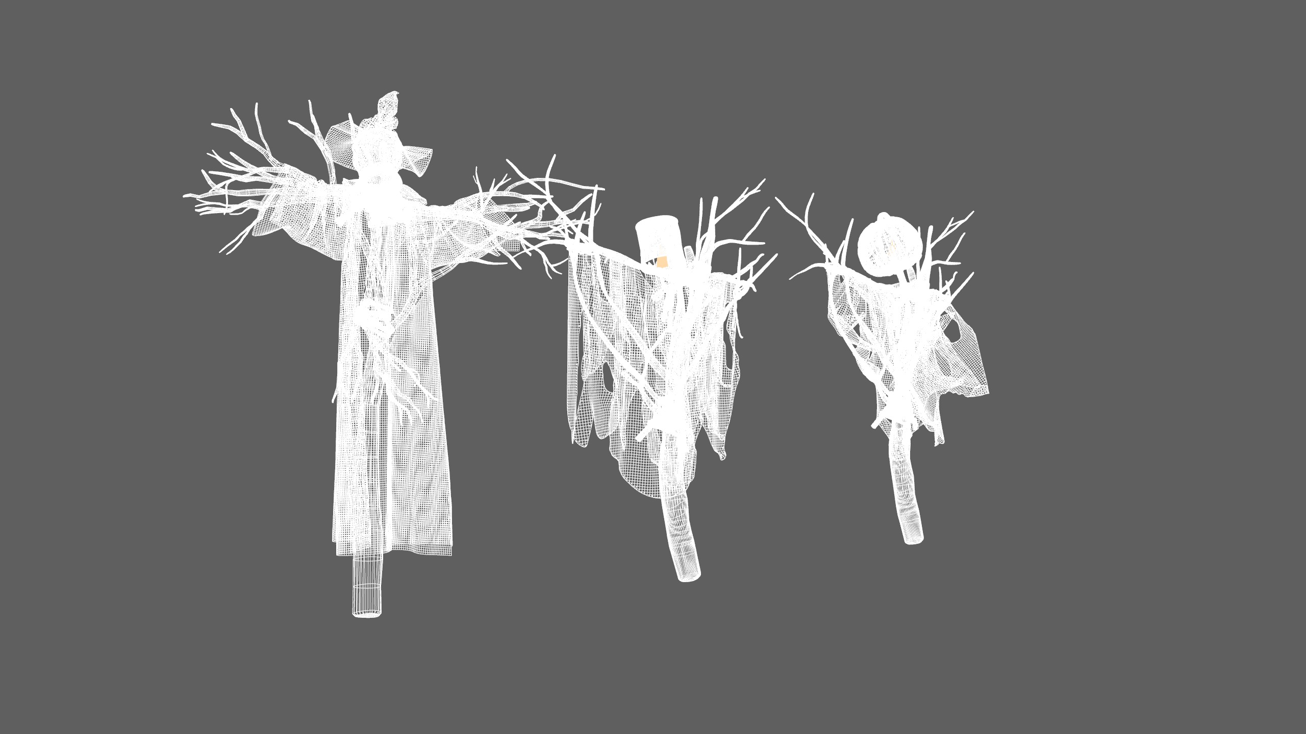 Scarecrow Halloween Pack Low-poly 3D model_16