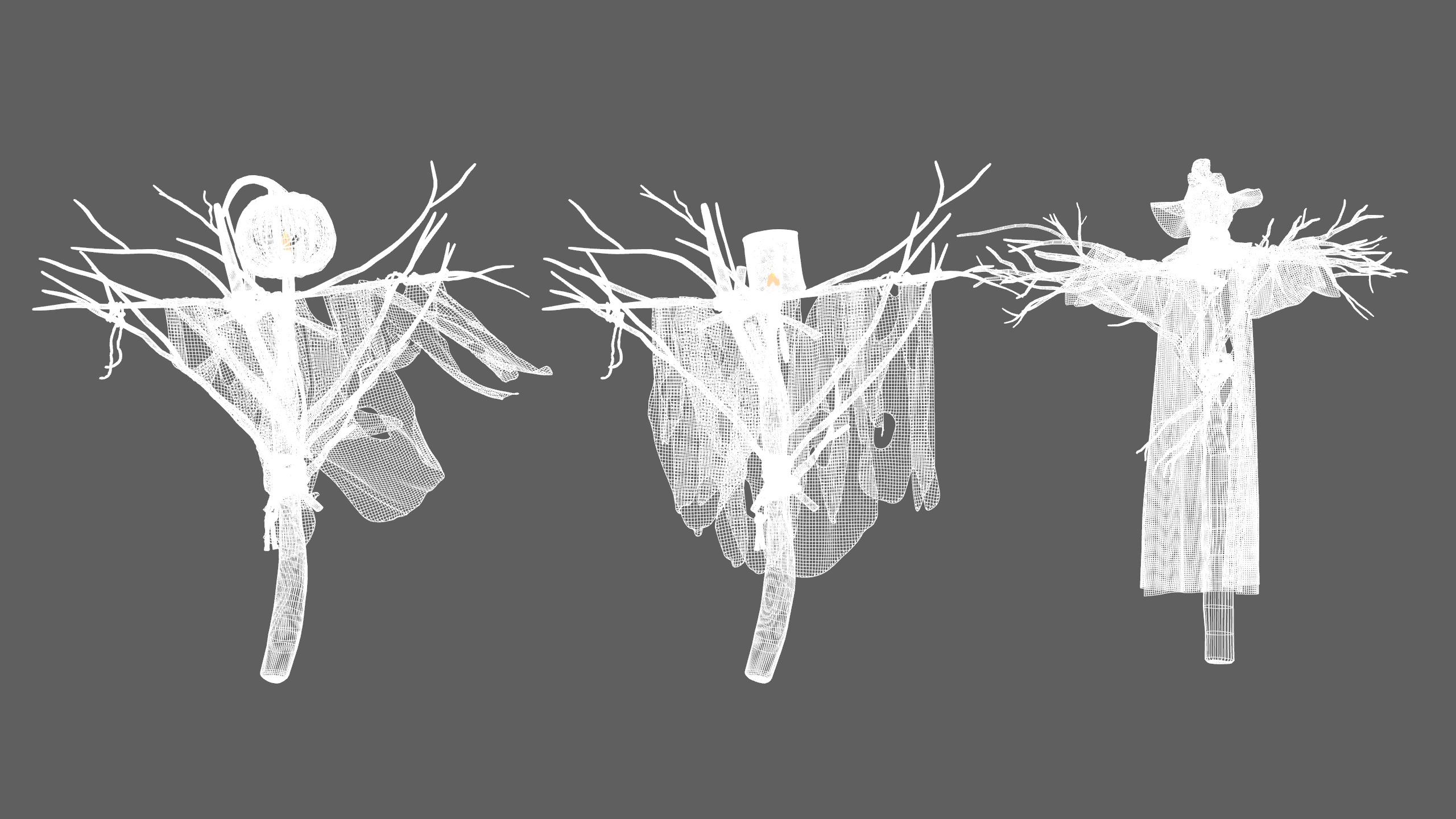 Scarecrow Halloween Pack Low-poly 3D model_14