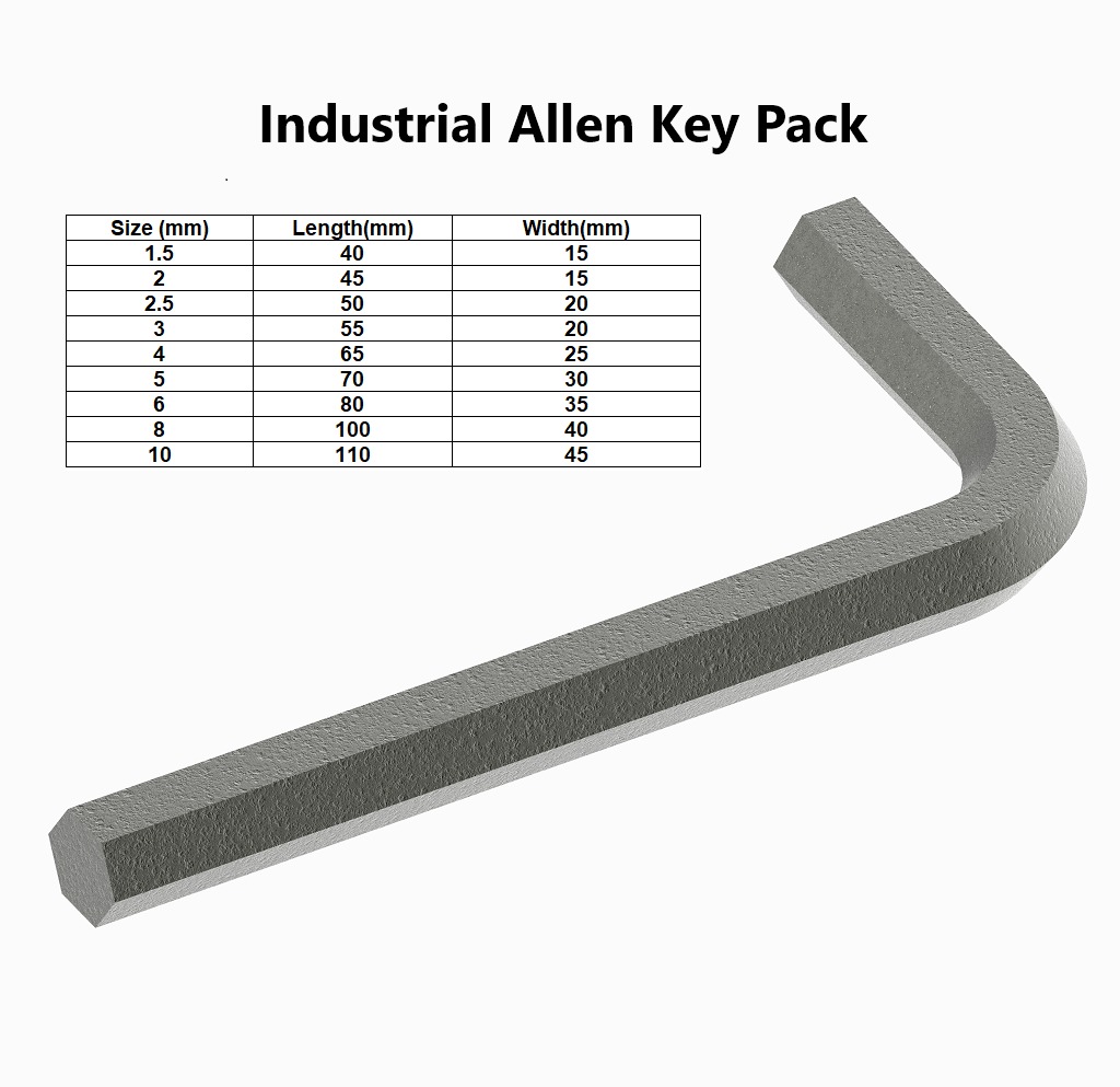 Industrial Allen Key Pack 3D print model_1