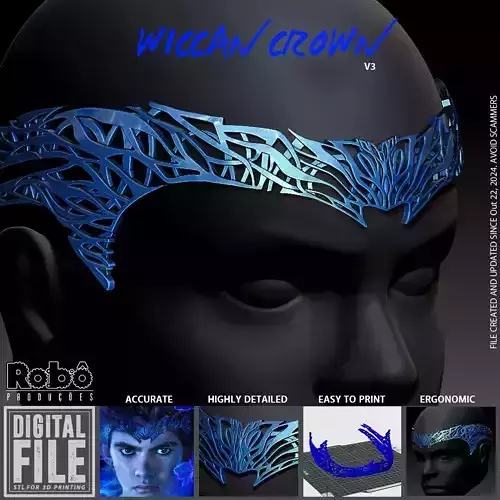 Wiccan Crown - Agatha All Along - Tiara for Cosplay 3D print model