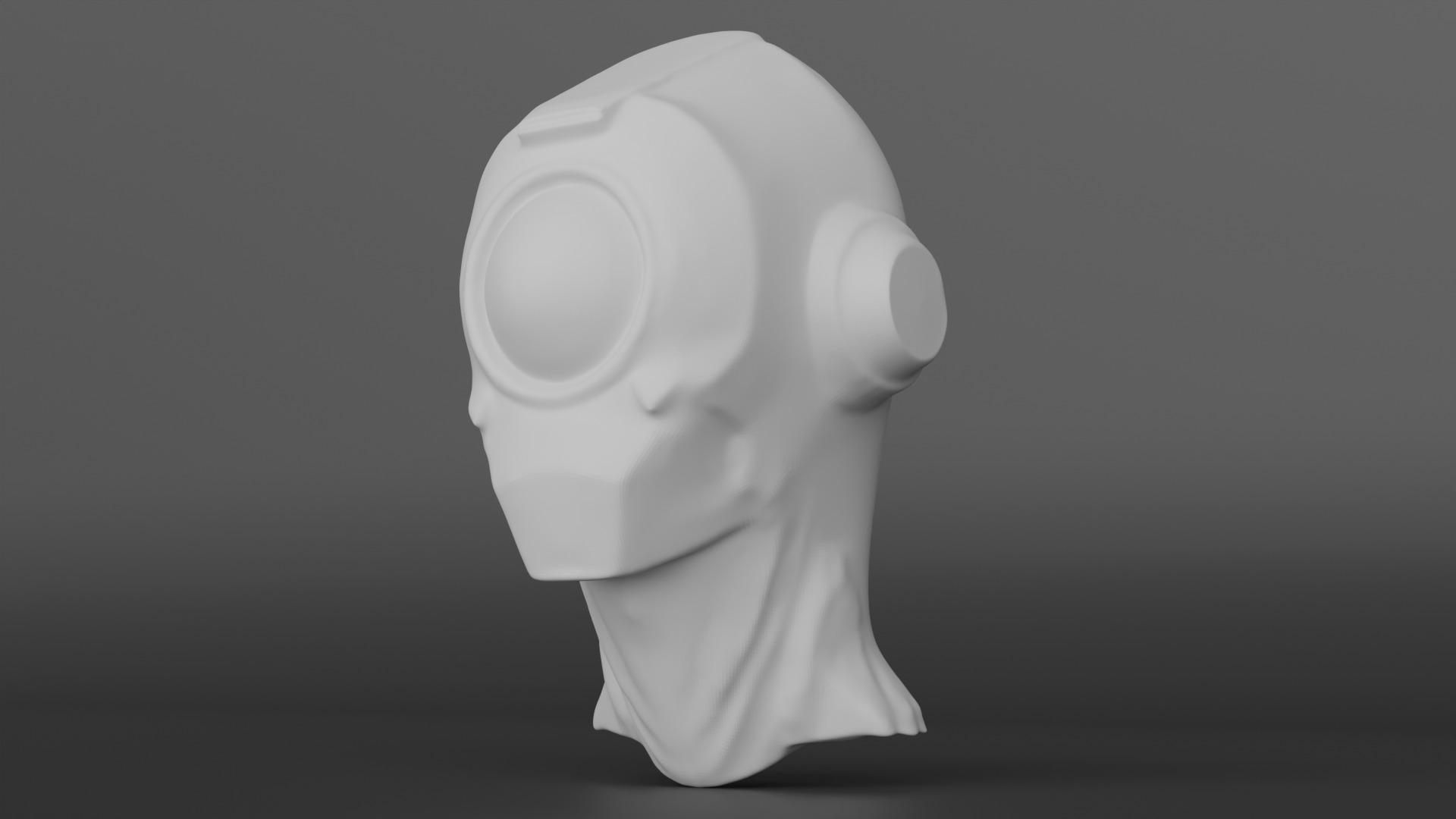 Alien Robo Head 3D print model_9