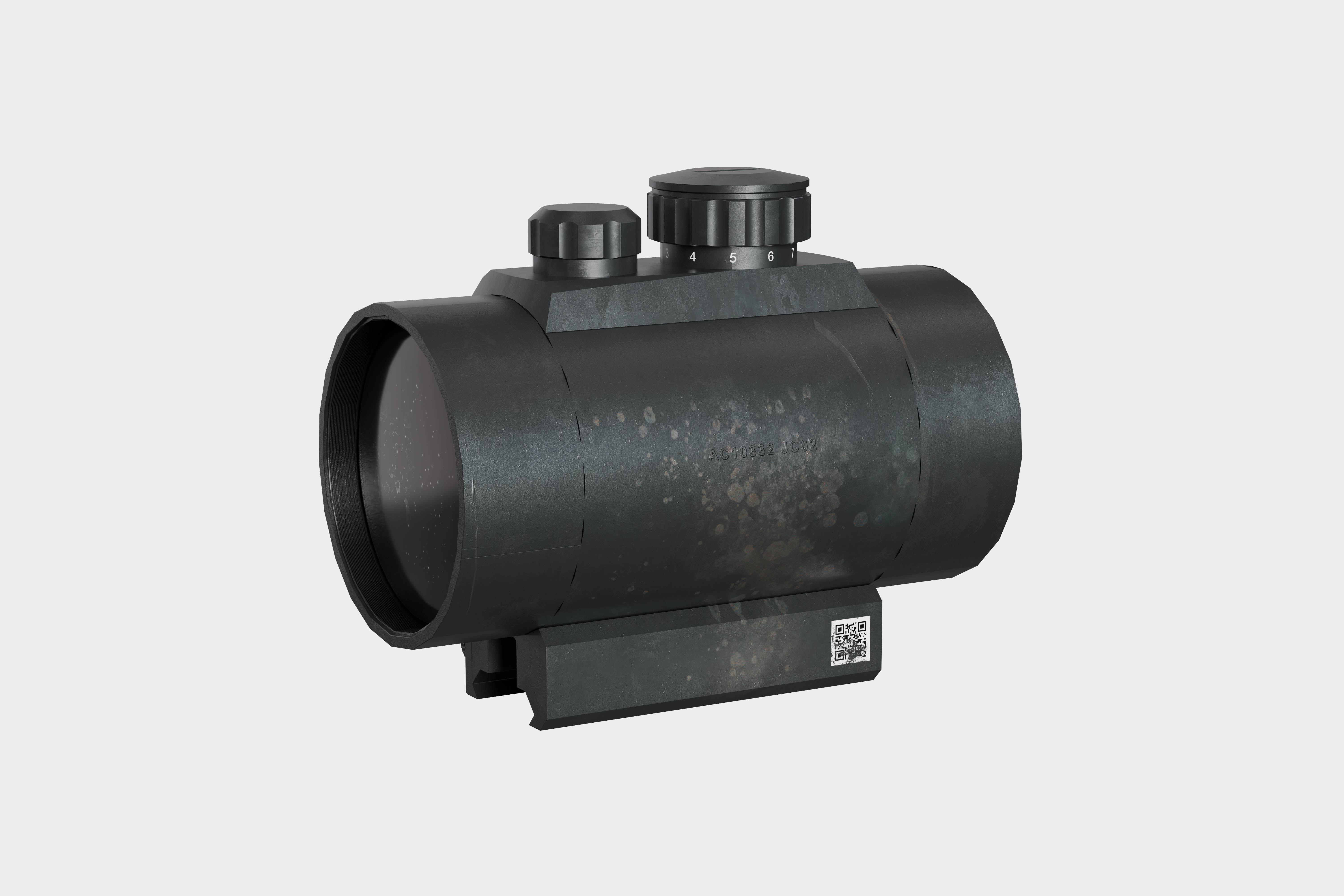 Barska 1x50mm 5 MOA Red Dot Scope 3D model_2