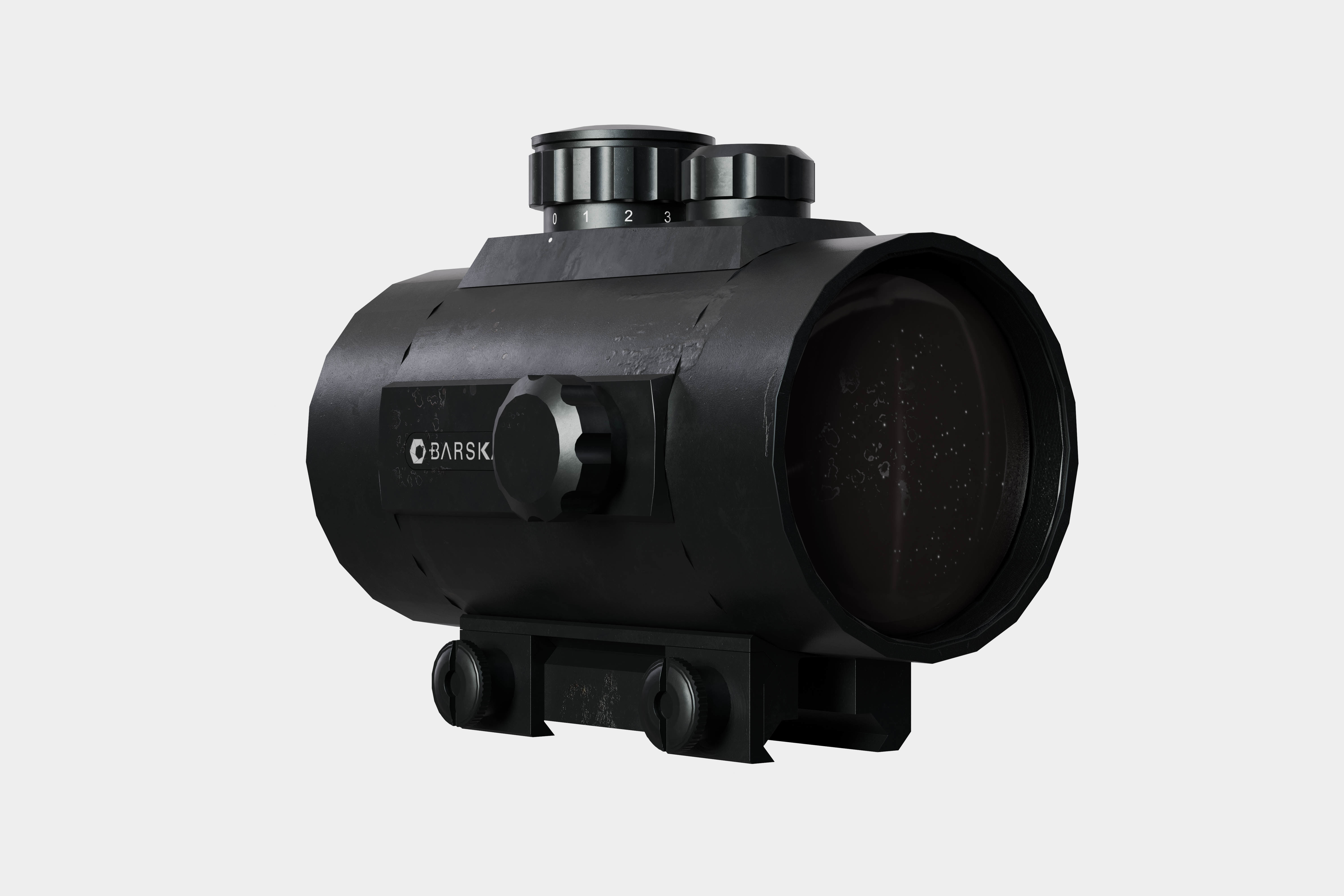 Barska 1x50mm 5 MOA Red Dot Scope 3D model_8