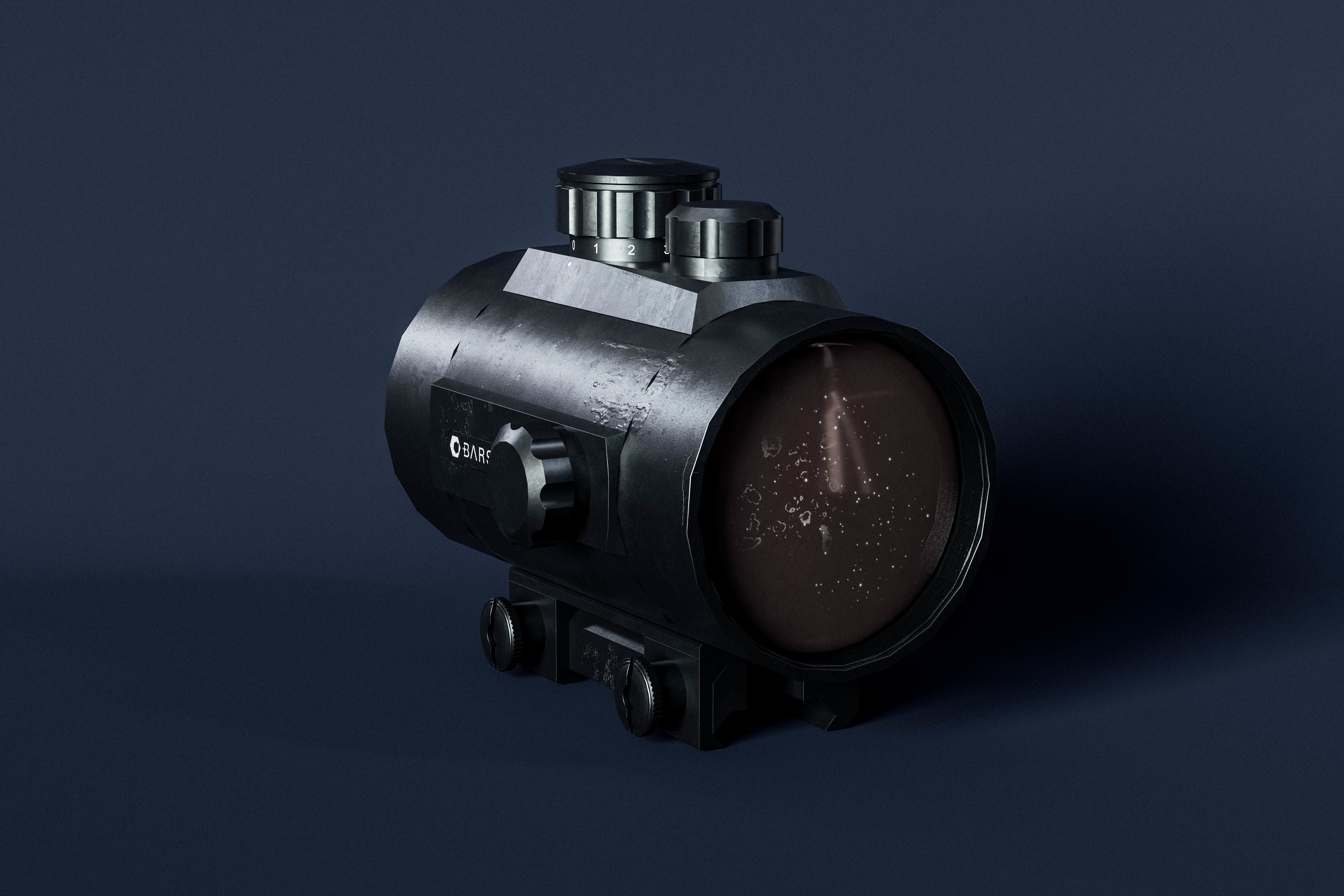 Barska 1x50mm 5 MOA Red Dot Scope 3D model_12