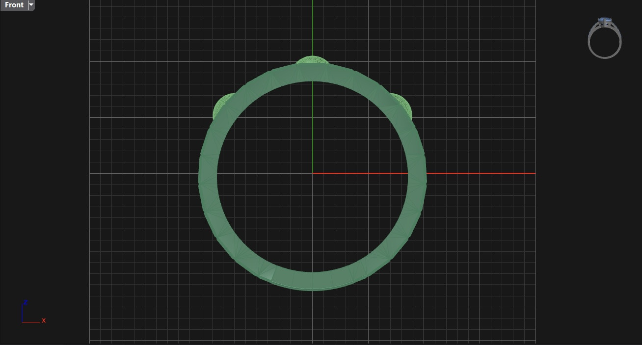 bead and cube Ring N02 Free 3D print model_6