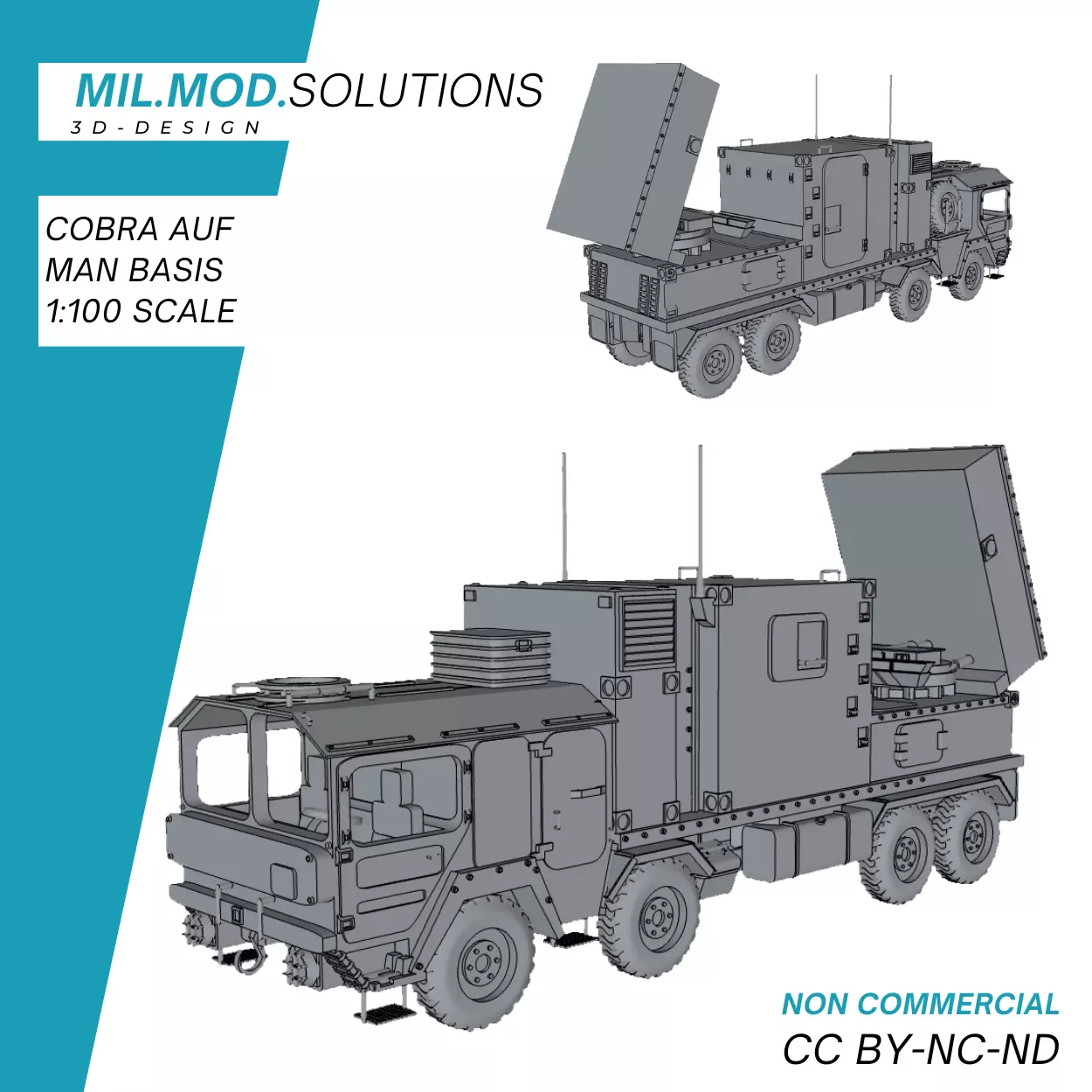Artillerieortungsradar COBRA auf MAN t gl Basis der Bundeswehr 3D print model_0