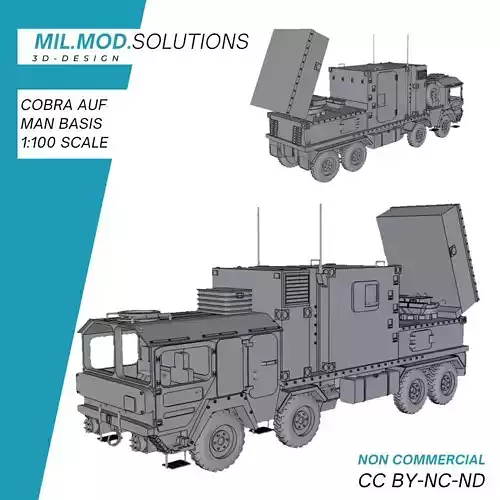 Artillerieortungsradar COBRA auf MAN t gl Basis der Bundeswehr 3D print model