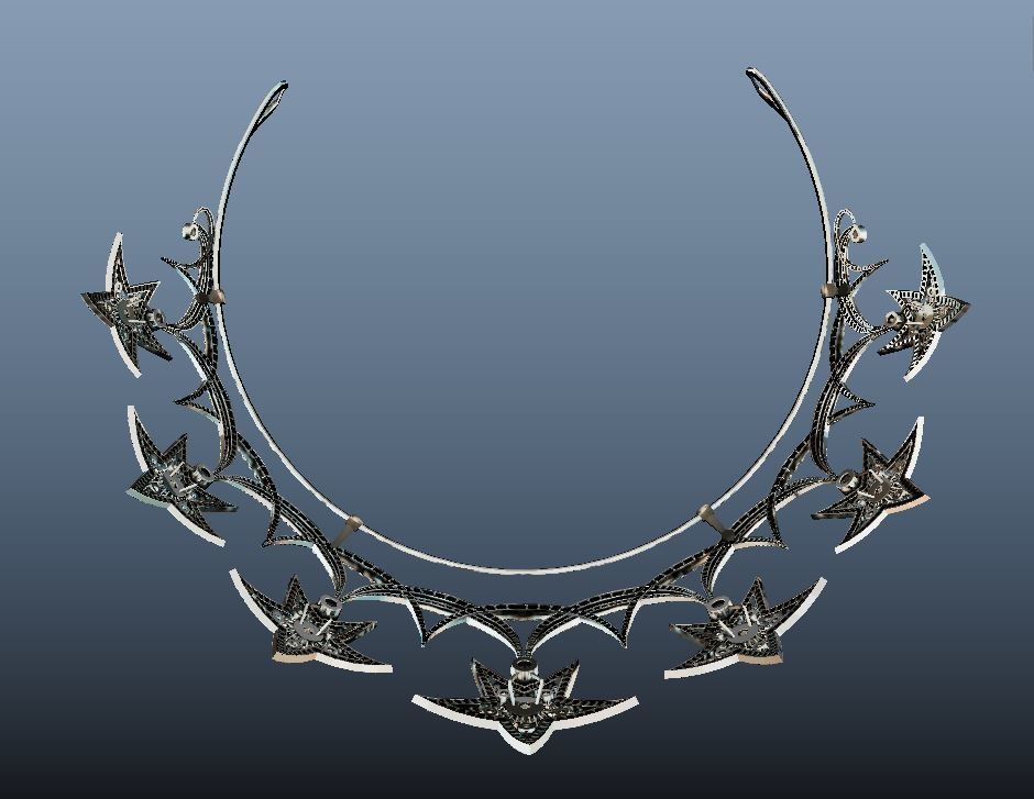 Tiara - Firmament de Minuit Tiara - AR Ready 3D model_4