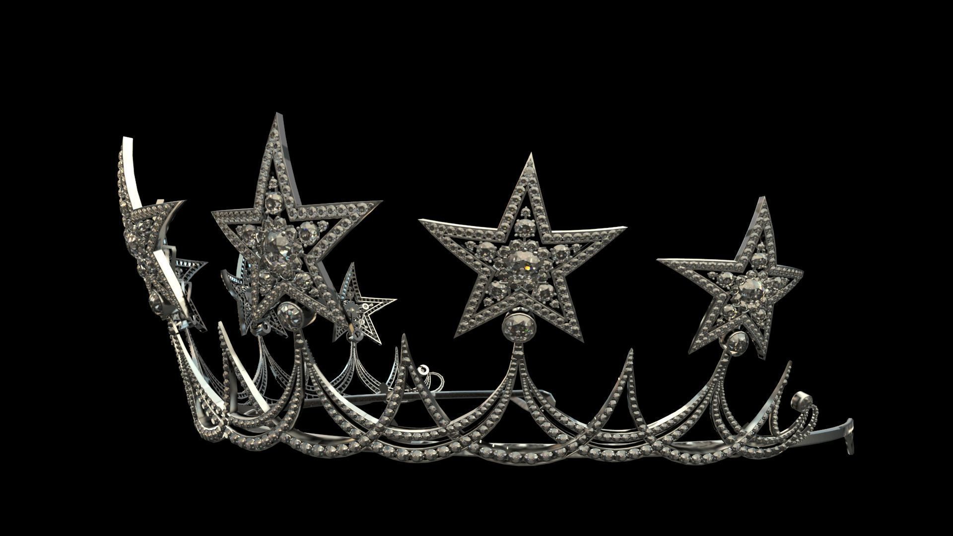 Tiara - Firmament de Minuit Tiara - AR Ready 3D model_1