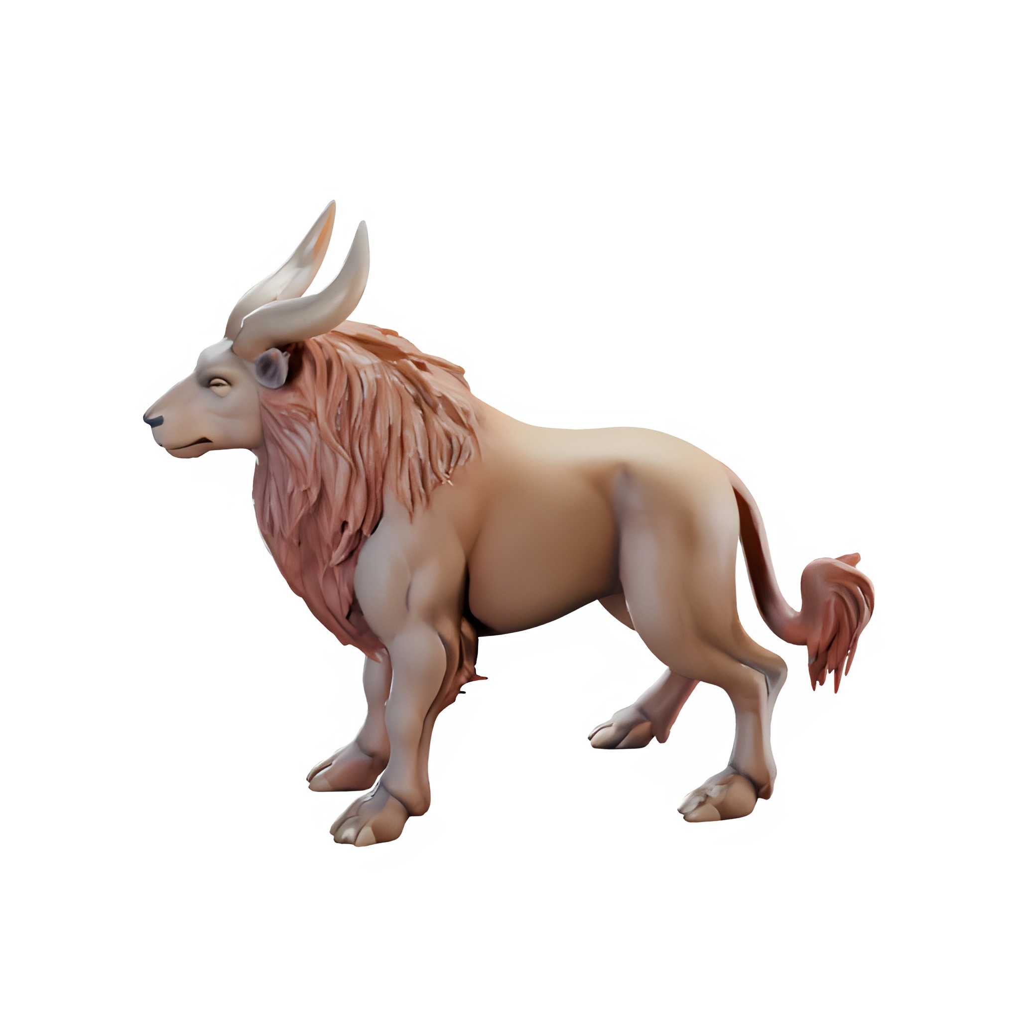 Majestic Creatures - Lion Mythical Beast and Heroic Lion 3D print model_1