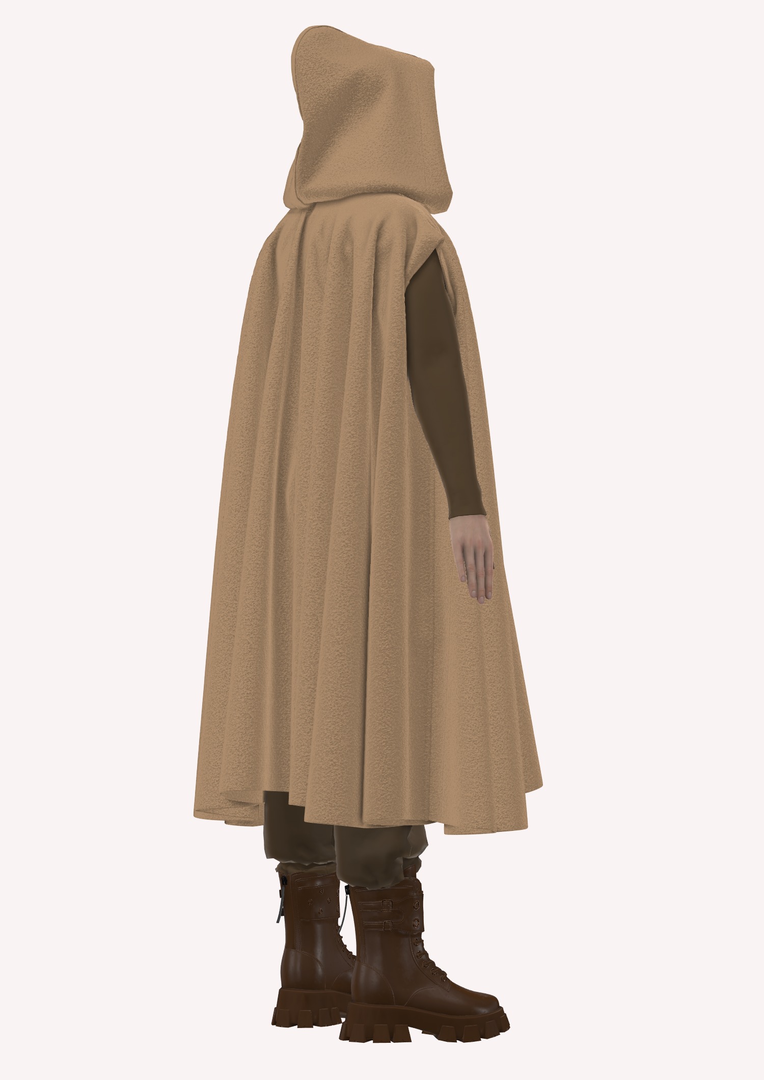 Jedi inspired garment in Style3d Atelier 3D model_6