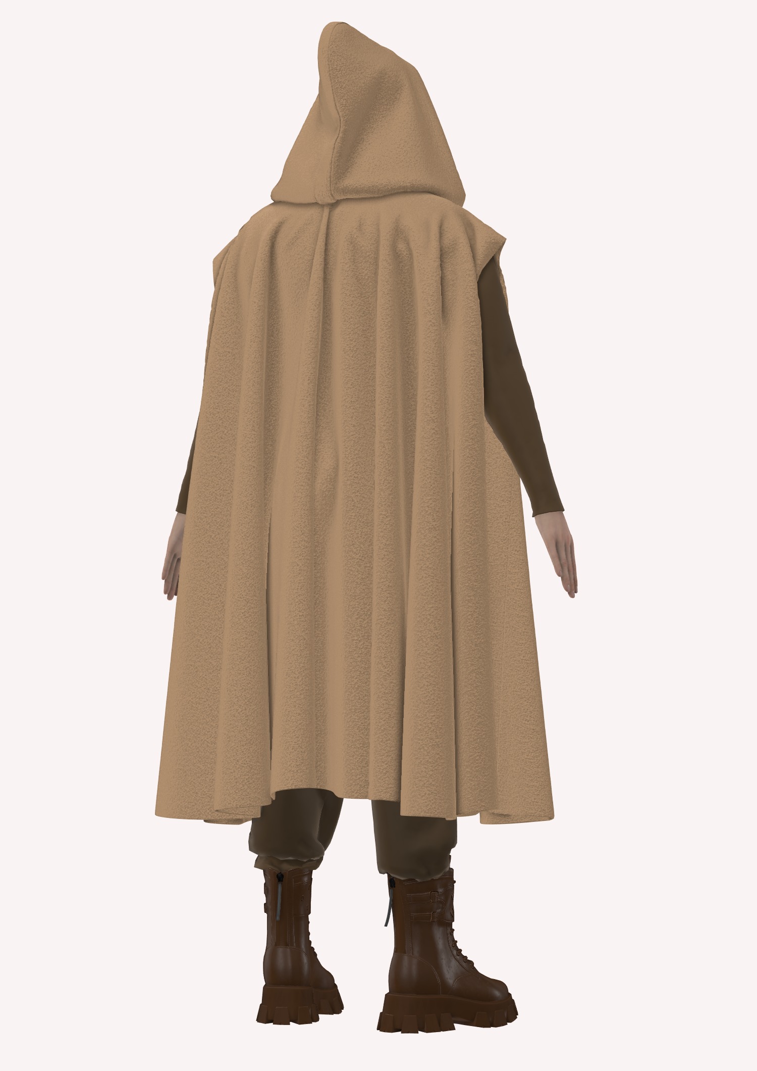 Jedi inspired garment in Style3d Atelier 3D model_12