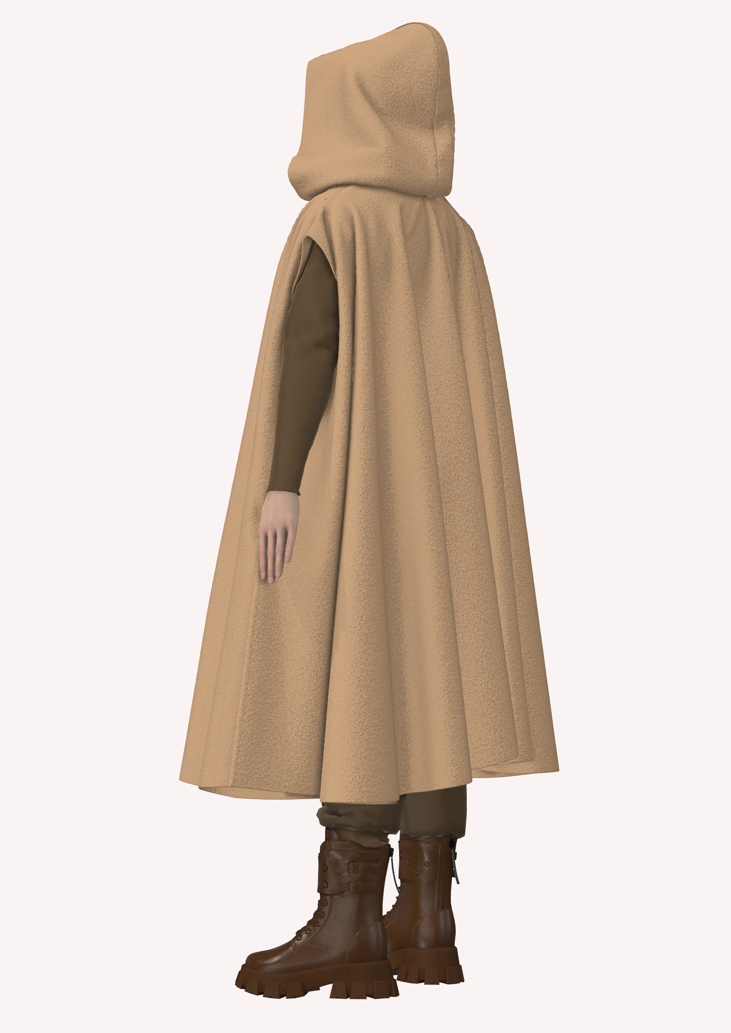 Jedi inspired garment in Style3d Atelier 3D model_17