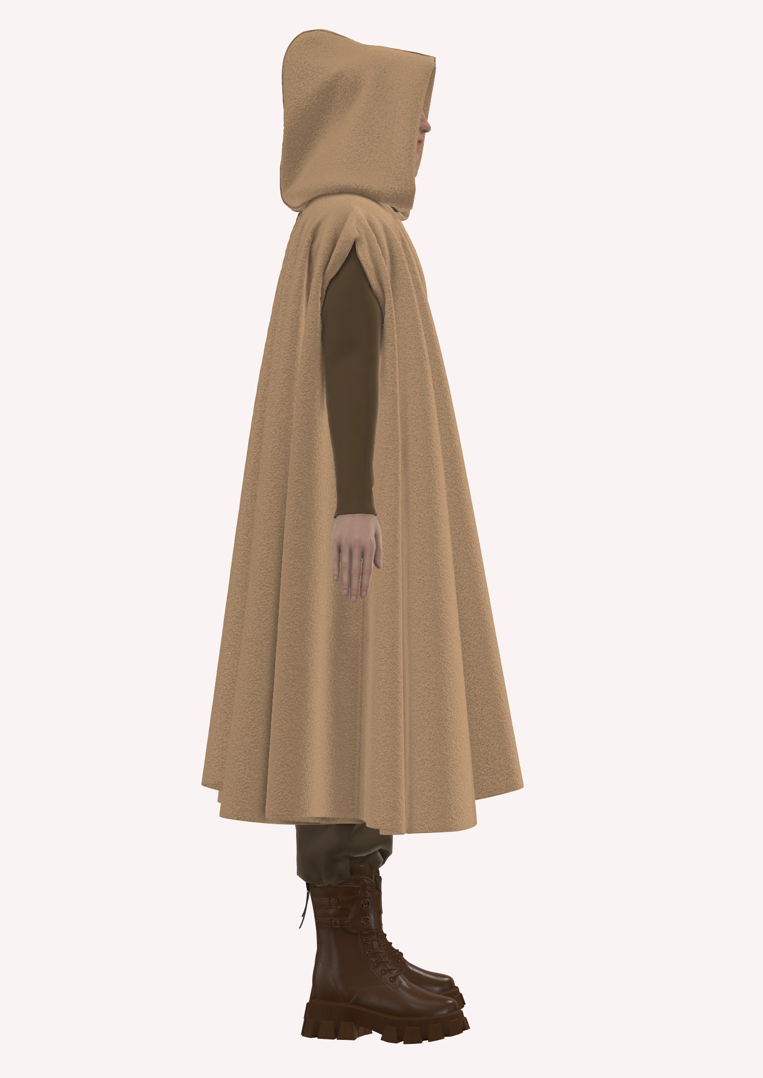 Jedi inspired garment in Style3d Atelier 3D model_13