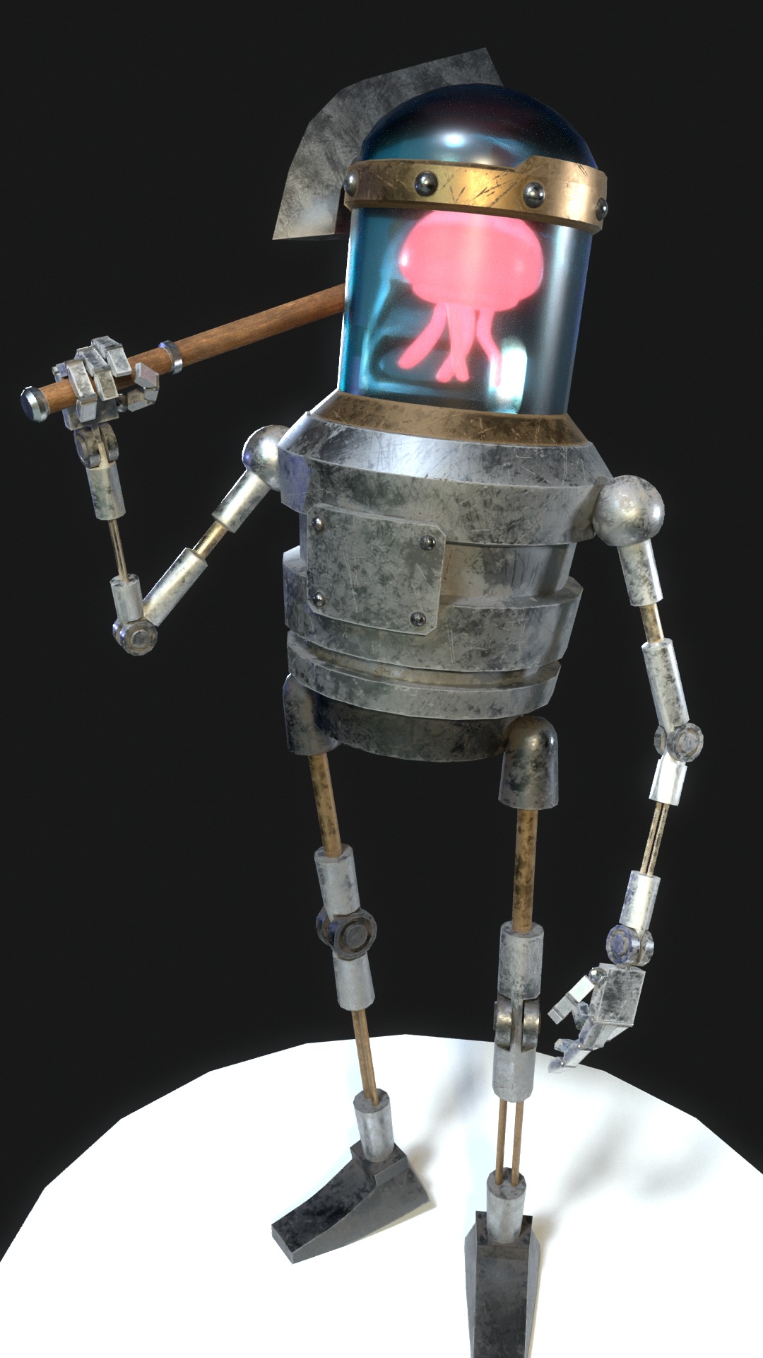 jelly-bot rigged Low-poly 3D model_4