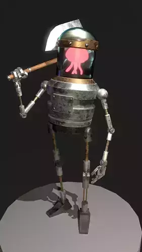 jelly-bot rigged Low-poly 3D model