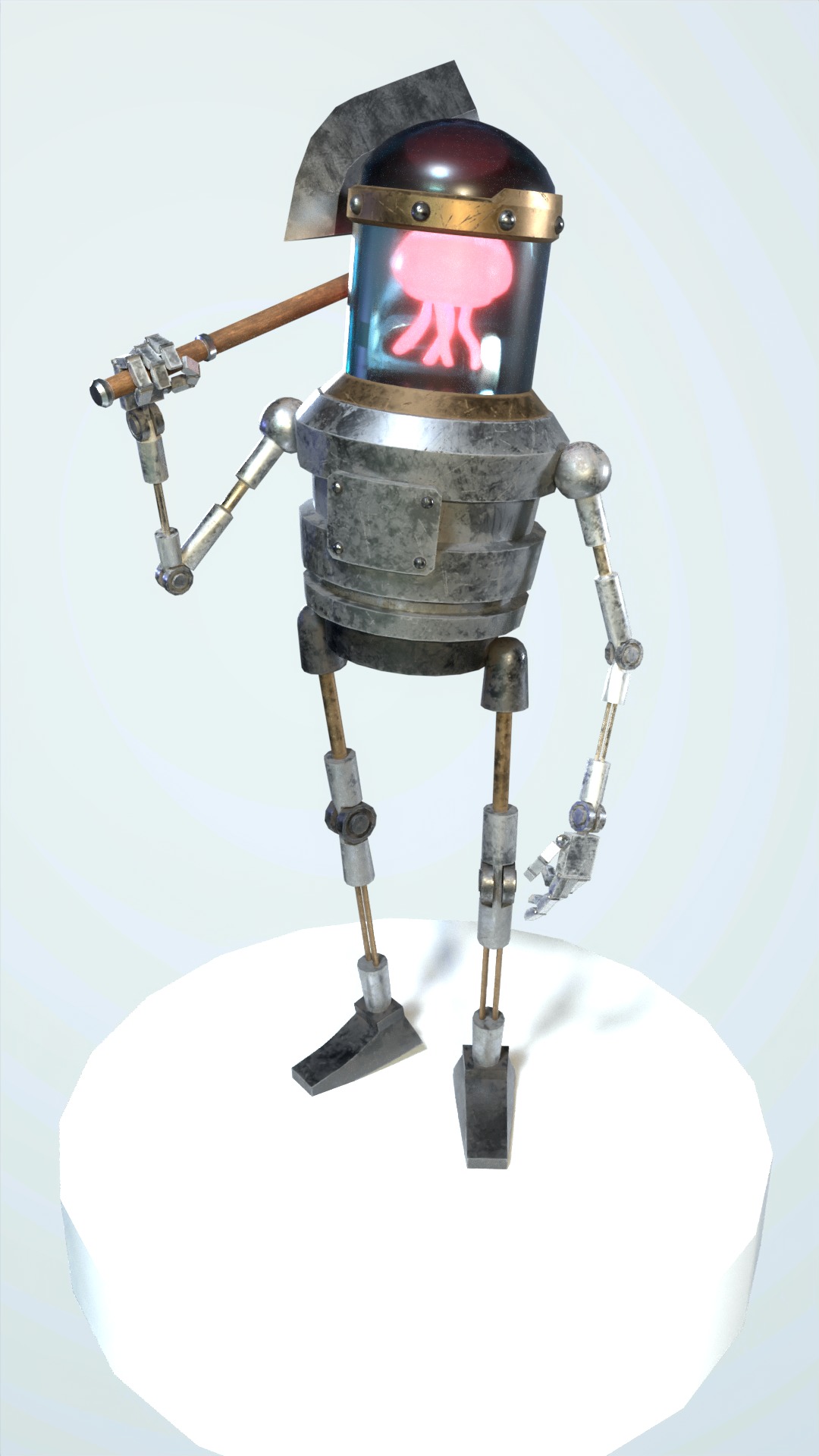 jelly-bot rigged Low-poly 3D model_1