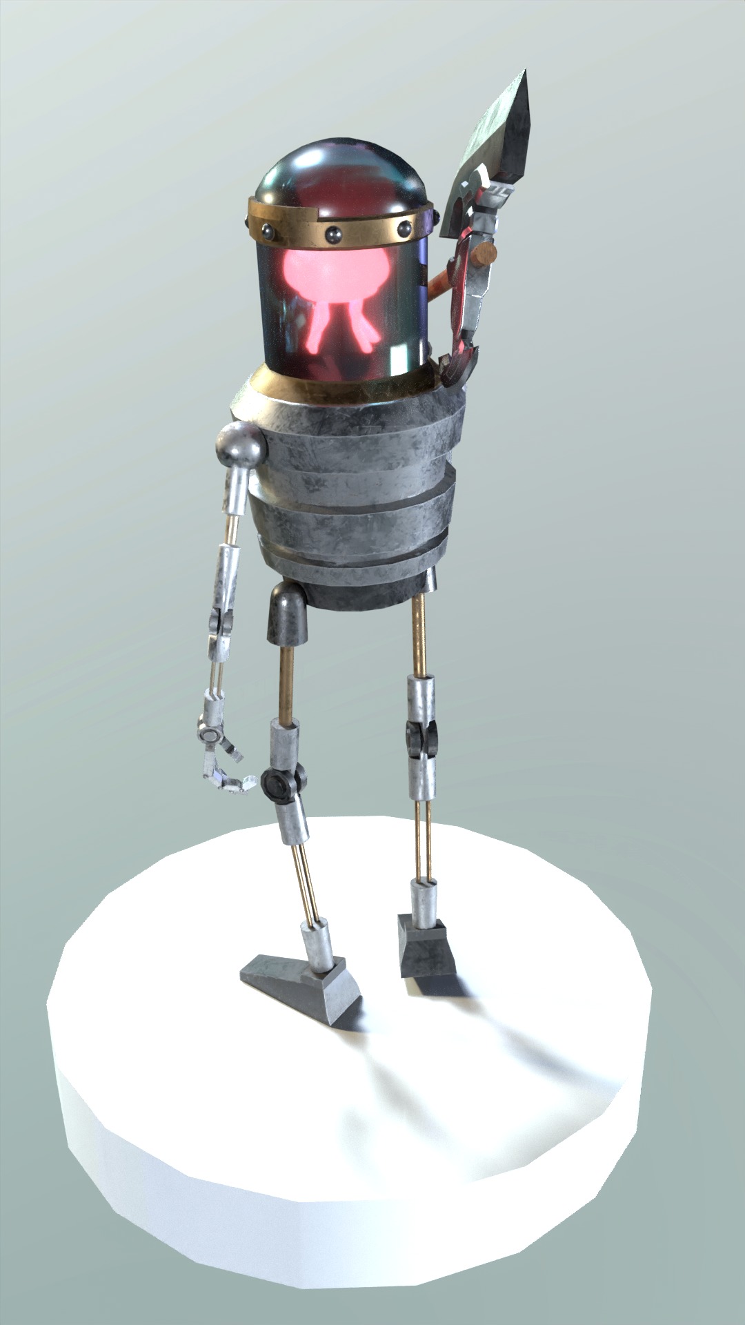 jelly-bot rigged Low-poly 3D model_2
