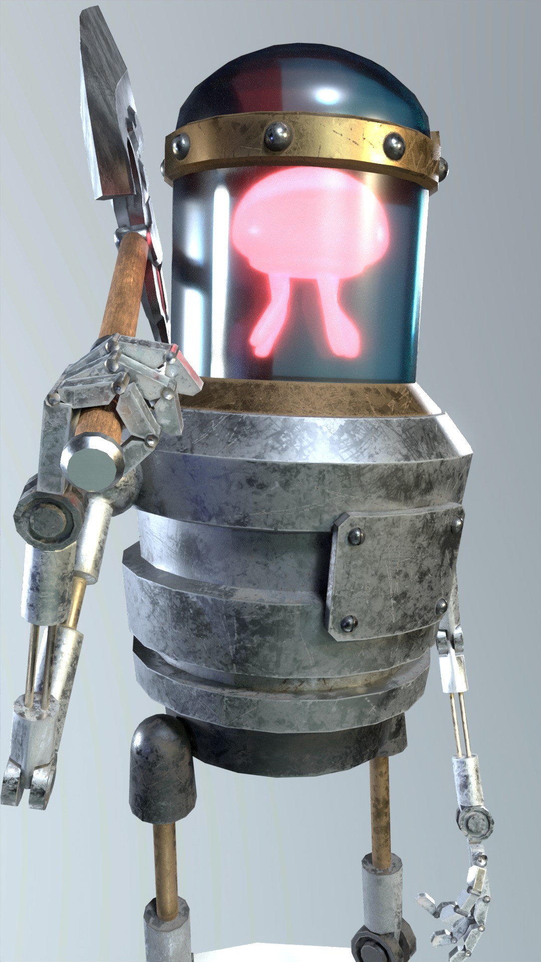 jelly-bot rigged Low-poly 3D model_3