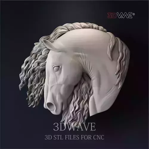 HORSE HEAD 3d stl files for CNC