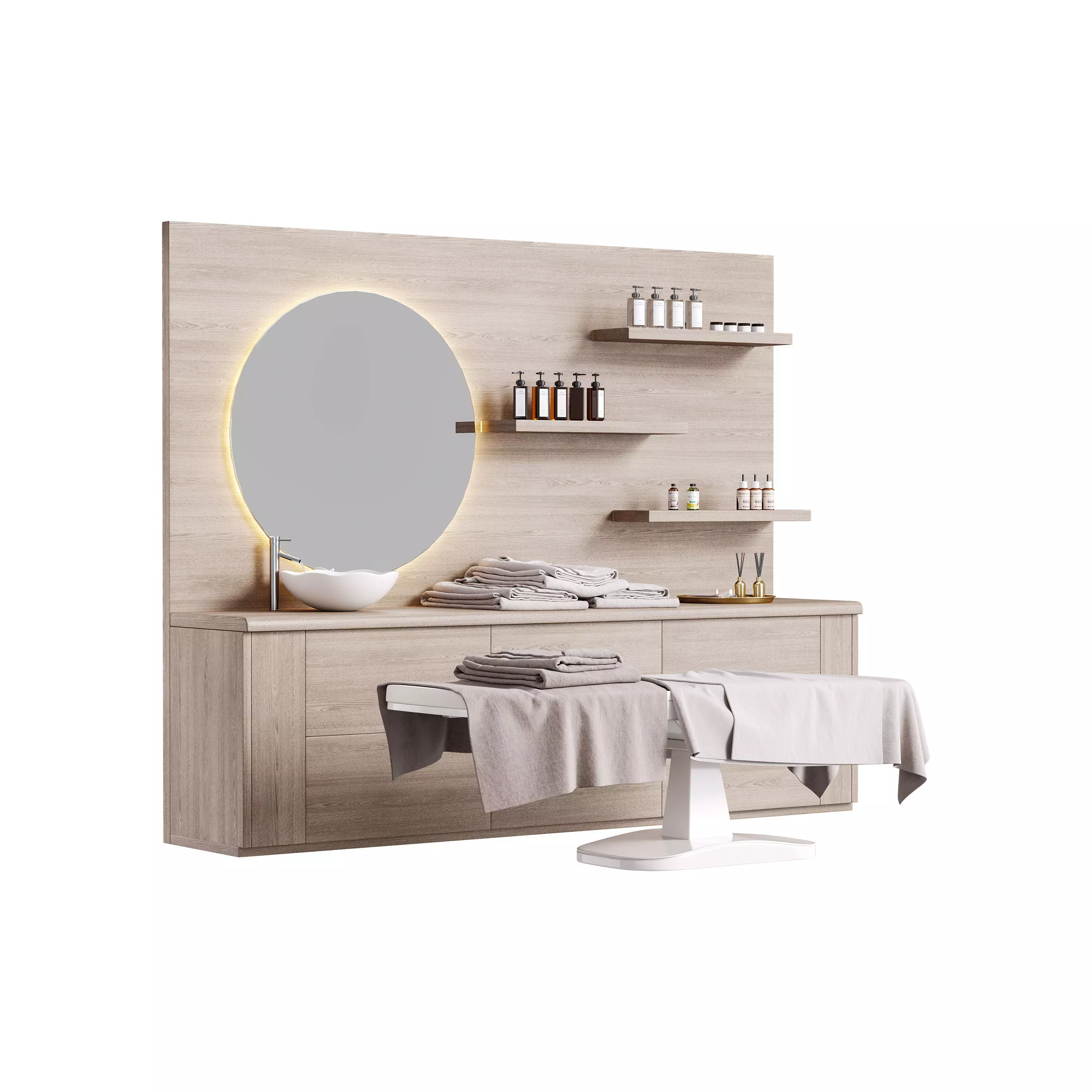 Modern spa and accessories 06 3D model