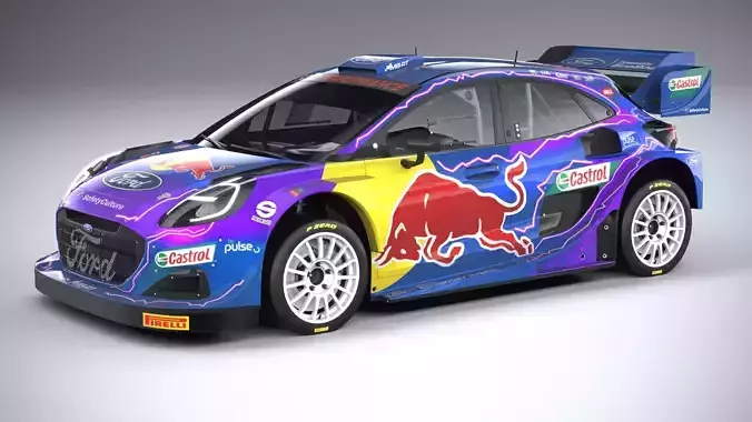 Puma M-Sport WRC Hybrid Rally1 2022 lowpoly 3D model