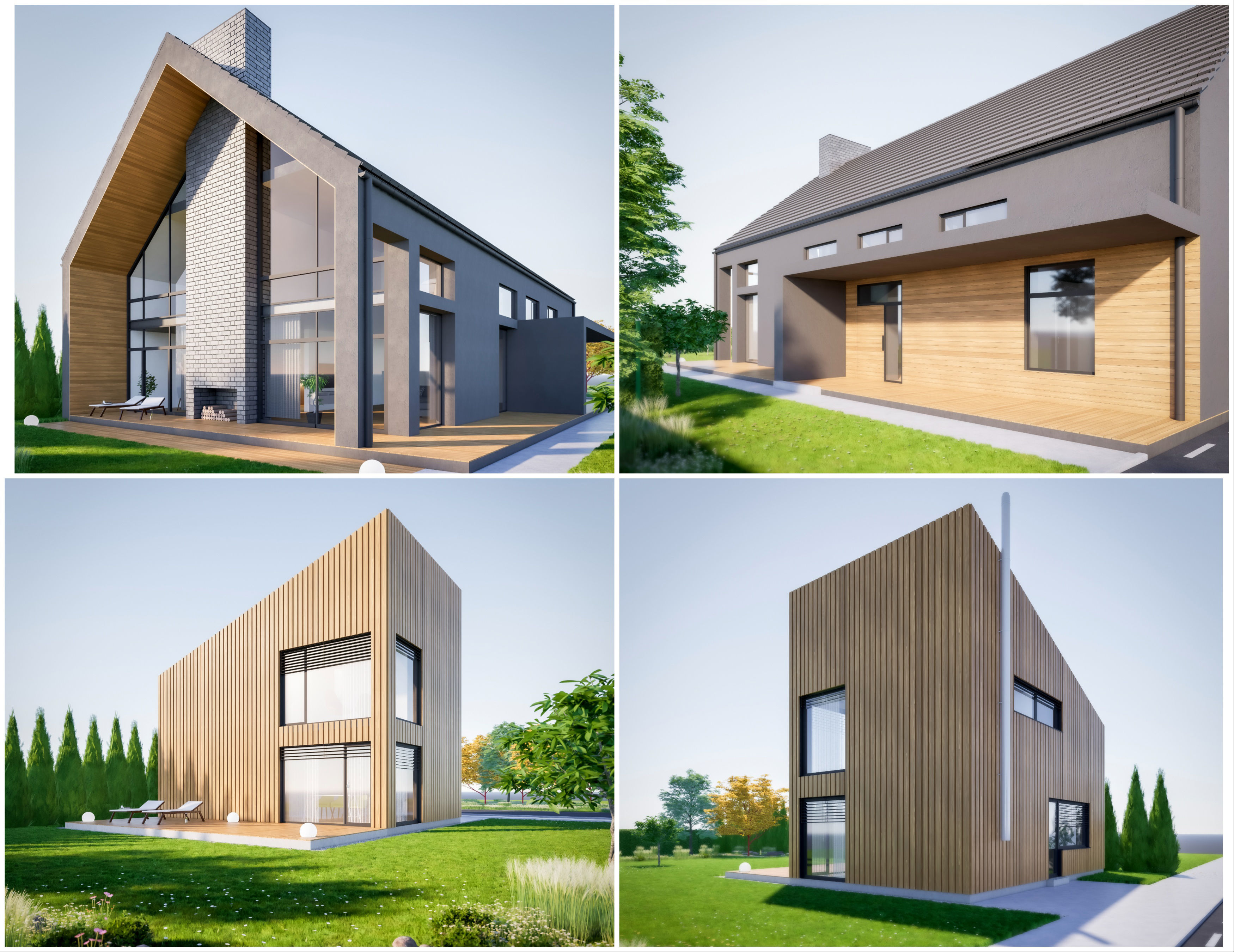 House Pack of 30 - created with Revit Family  Low-poly 3D model_24