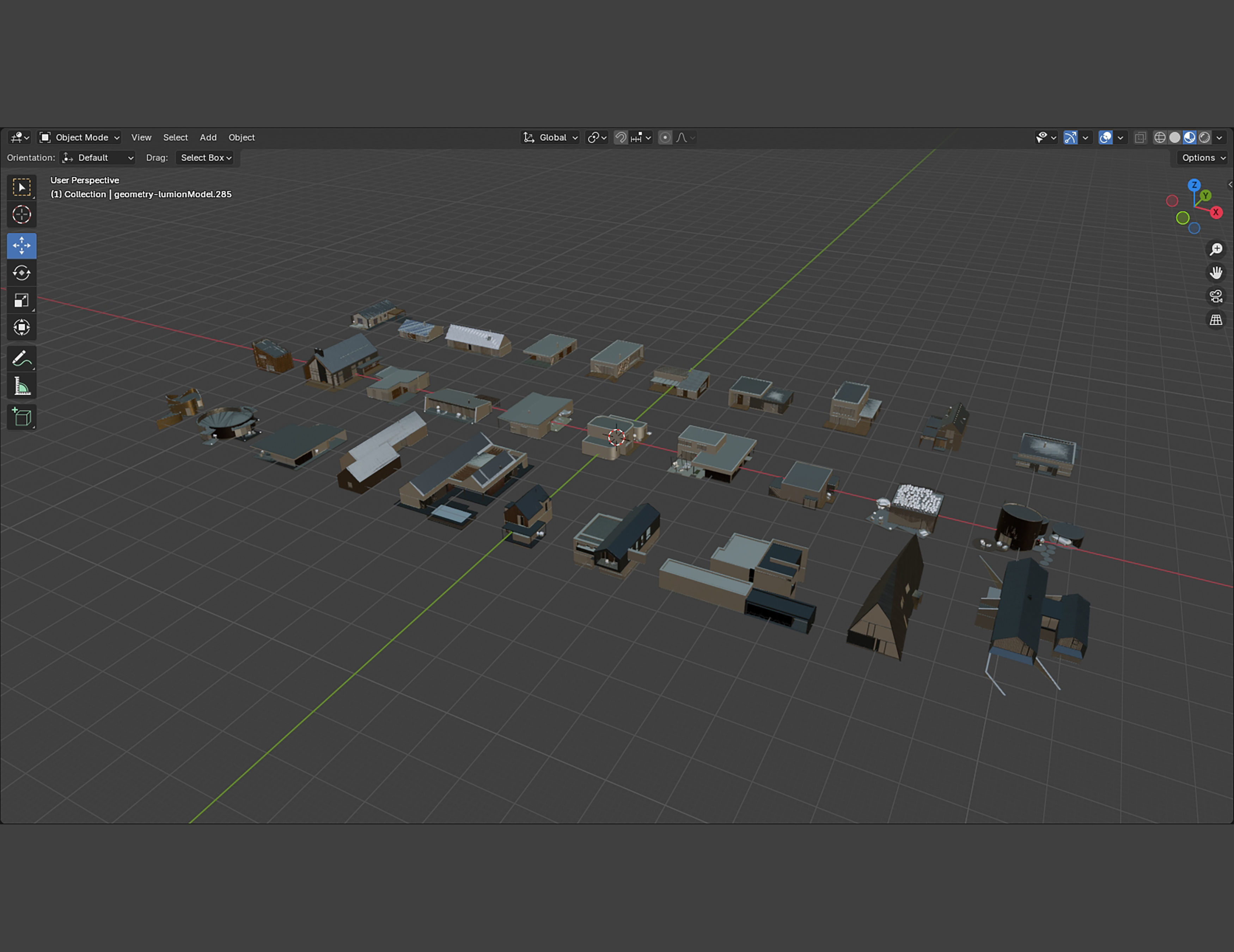 House Pack of 30 - created with Revit Family  Low-poly 3D model_13