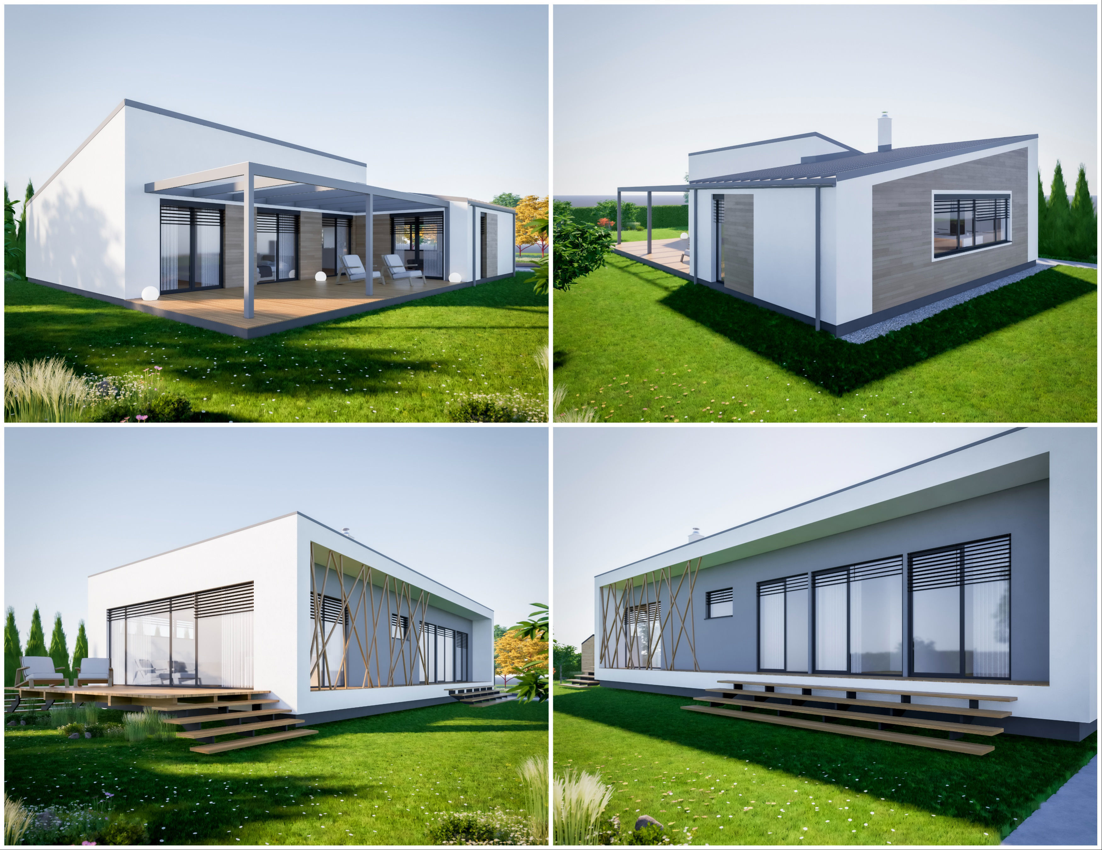 House Pack of 30 - created with Revit Family  Low-poly 3D model_26