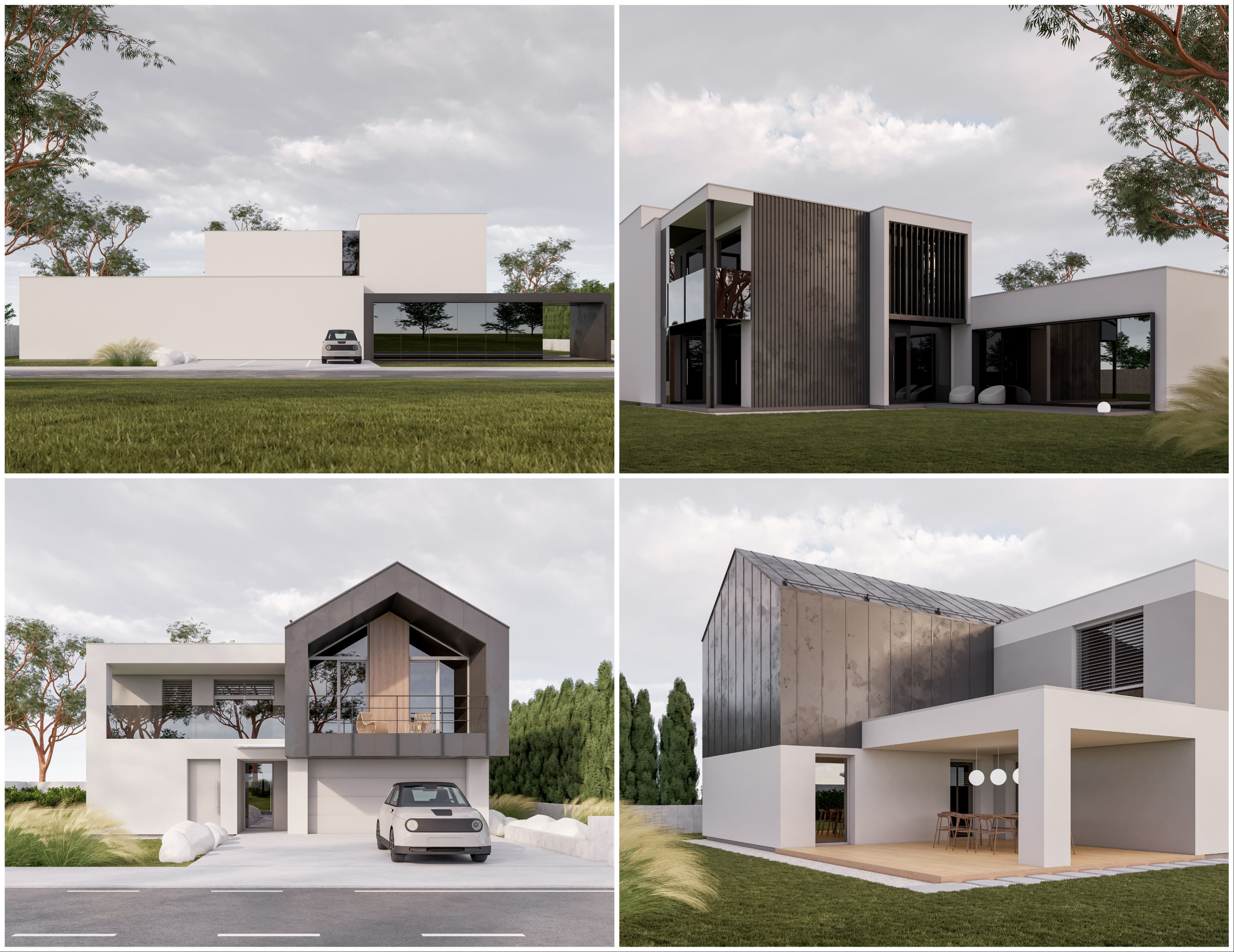 House Pack of 30 - created with Revit Family  Low-poly 3D model_15