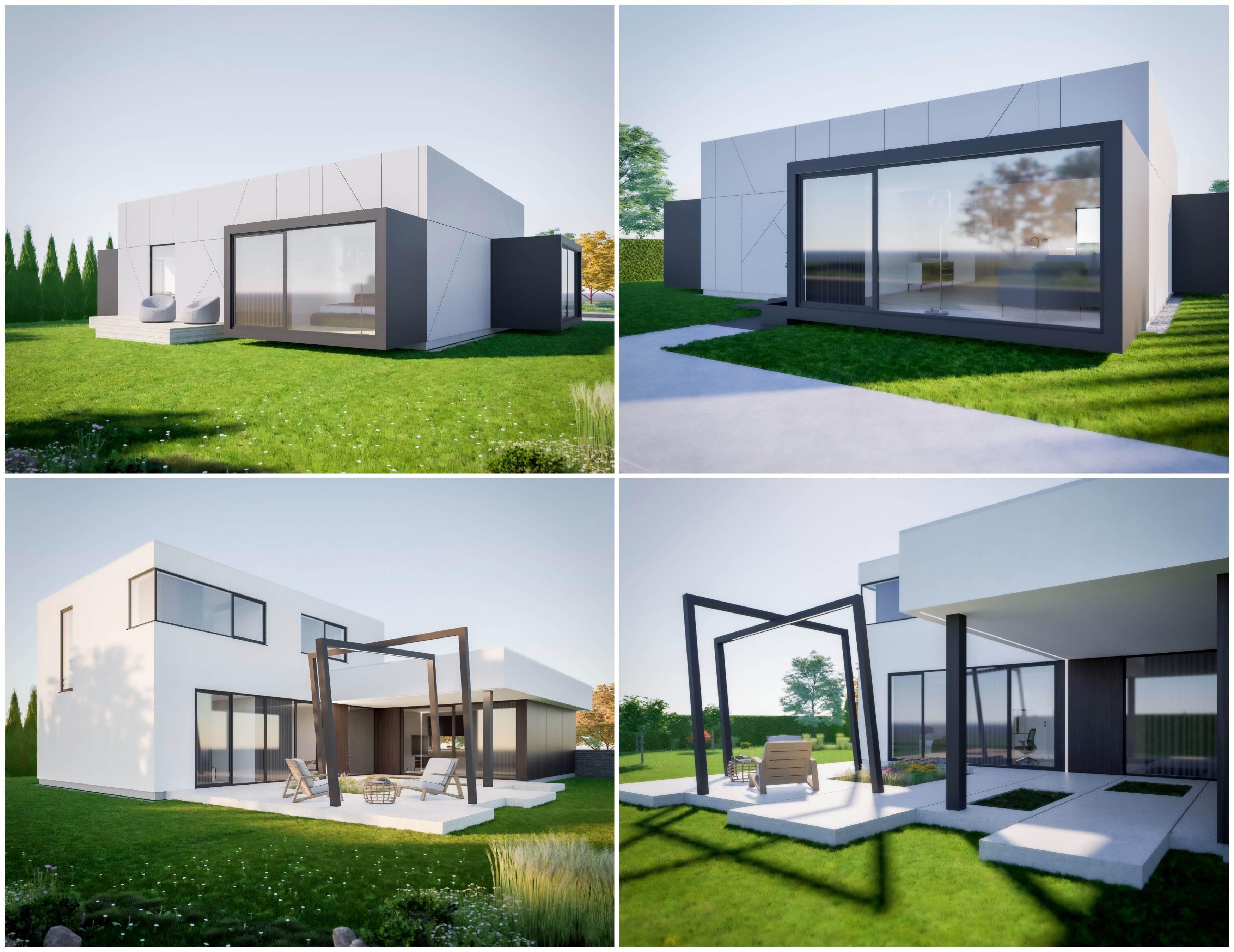 House Pack of 30 - created with Revit Family  Low-poly 3D model_20