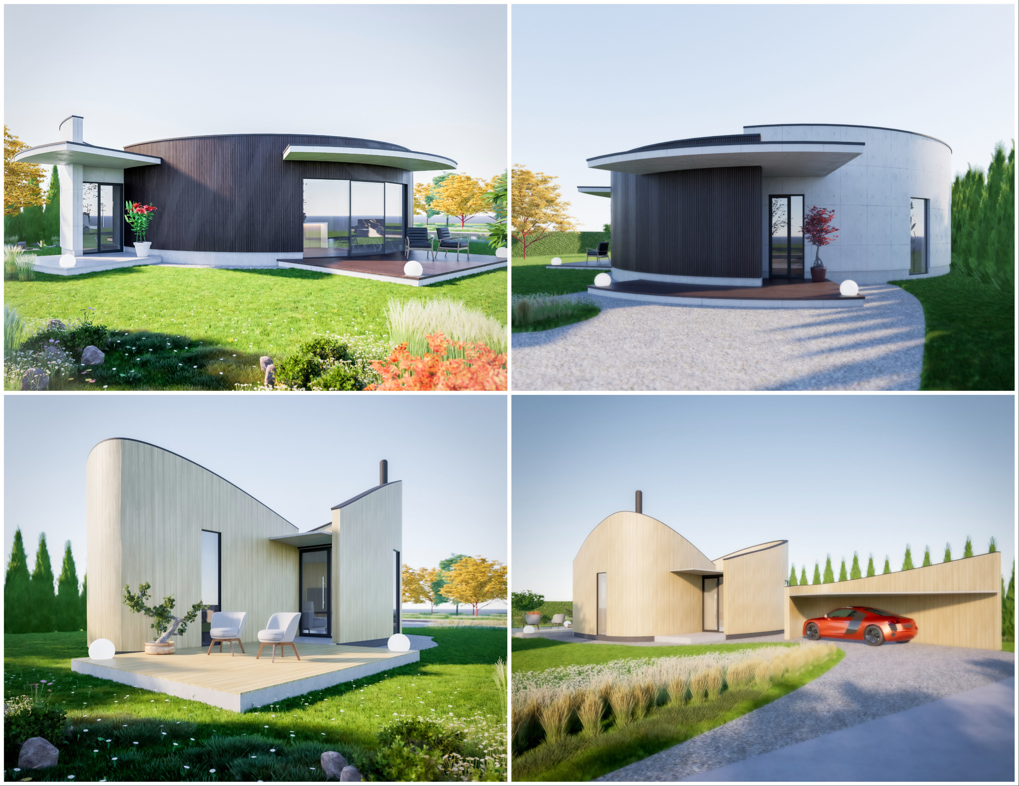 House Pack of 30 - created with Revit Family  Low-poly 3D model_18