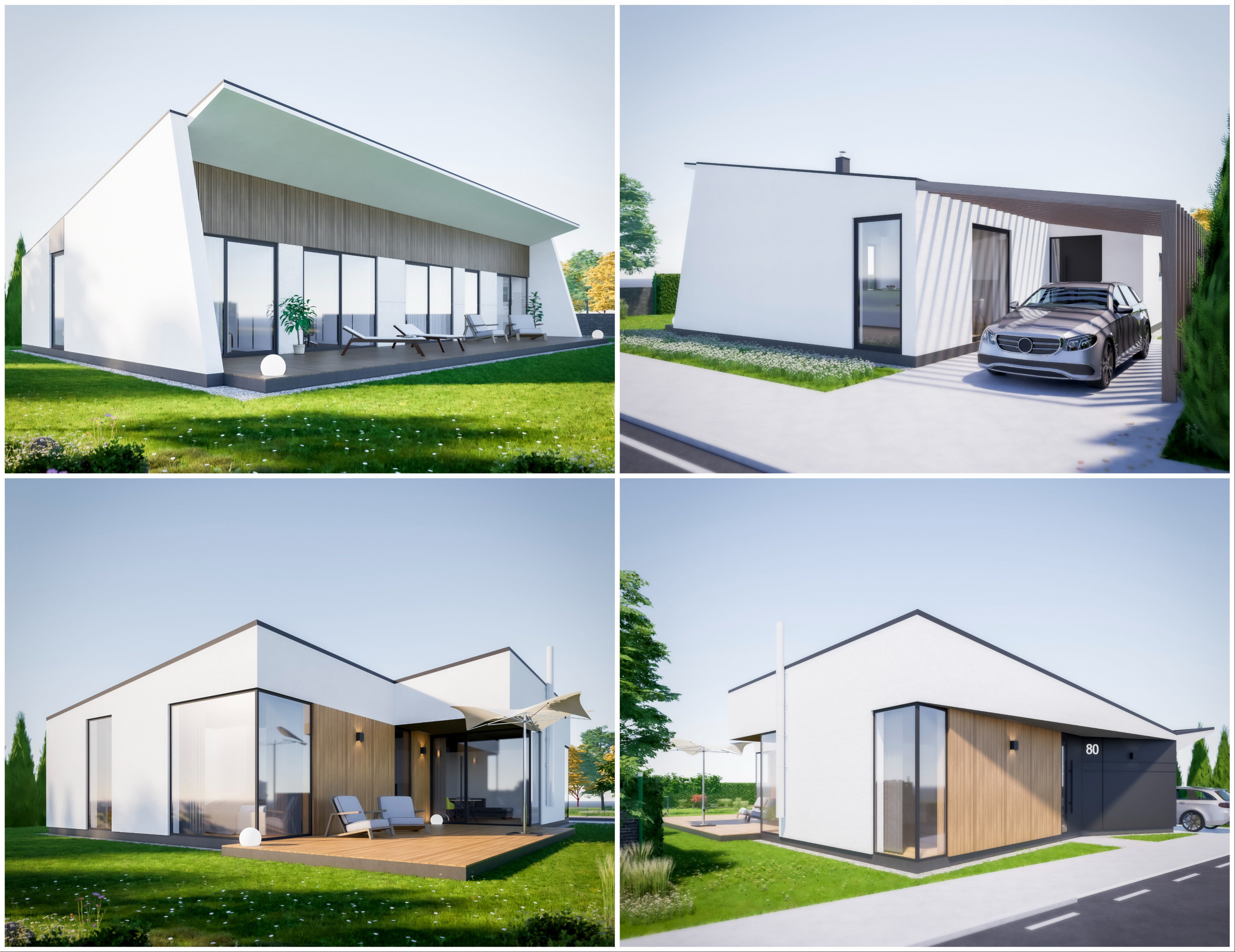 House Pack of 30 - created with Revit Family  Low-poly 3D model_22