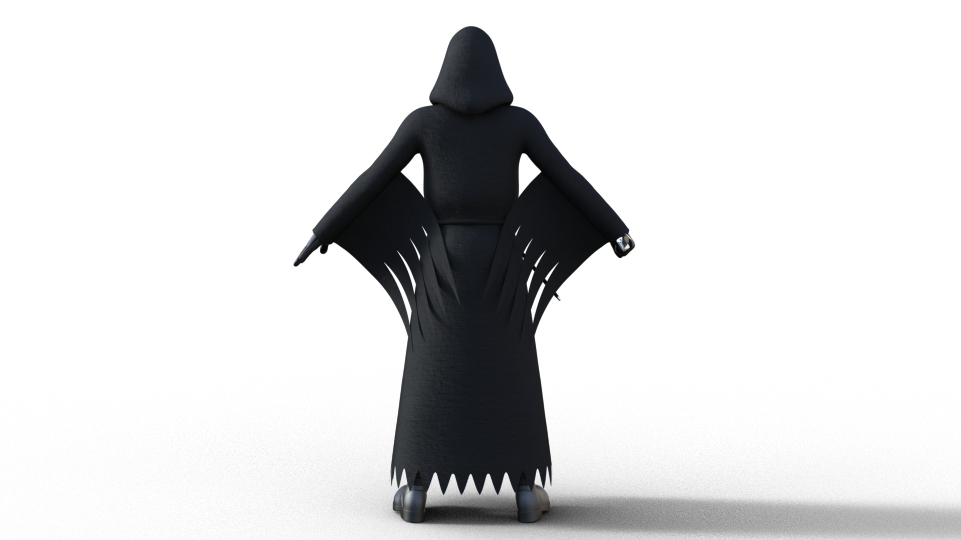 Ghost face Scream Halloween Rigged Animated Low-poly 3D model_9