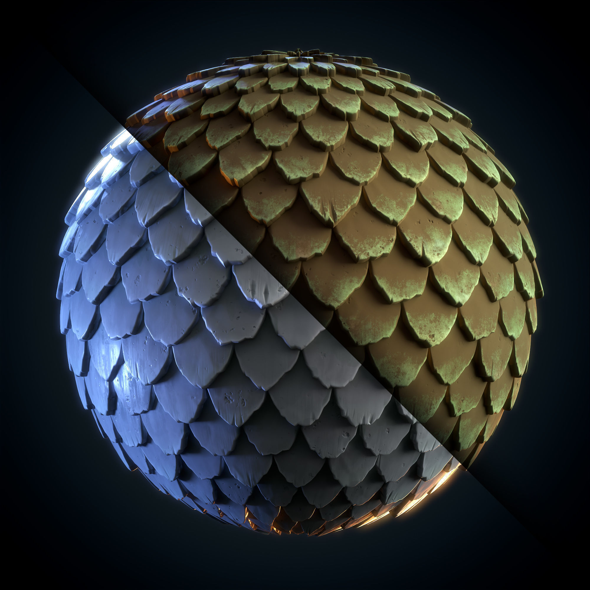 Roof tiles Stylized - VOL 02 - SBsar - Maps Texture_6