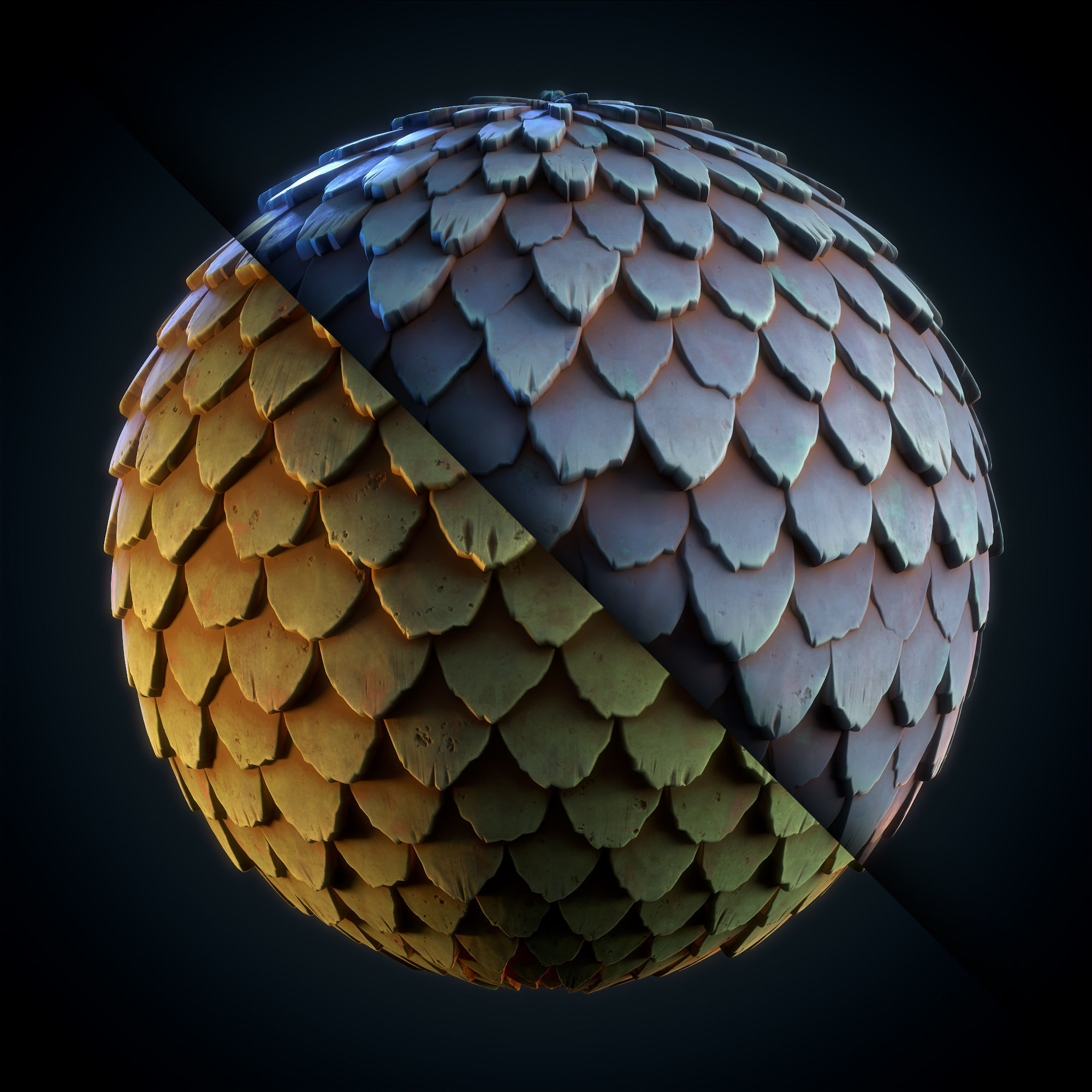 Roof tiles Stylized - VOL 02 - SBsar - Maps Texture_5