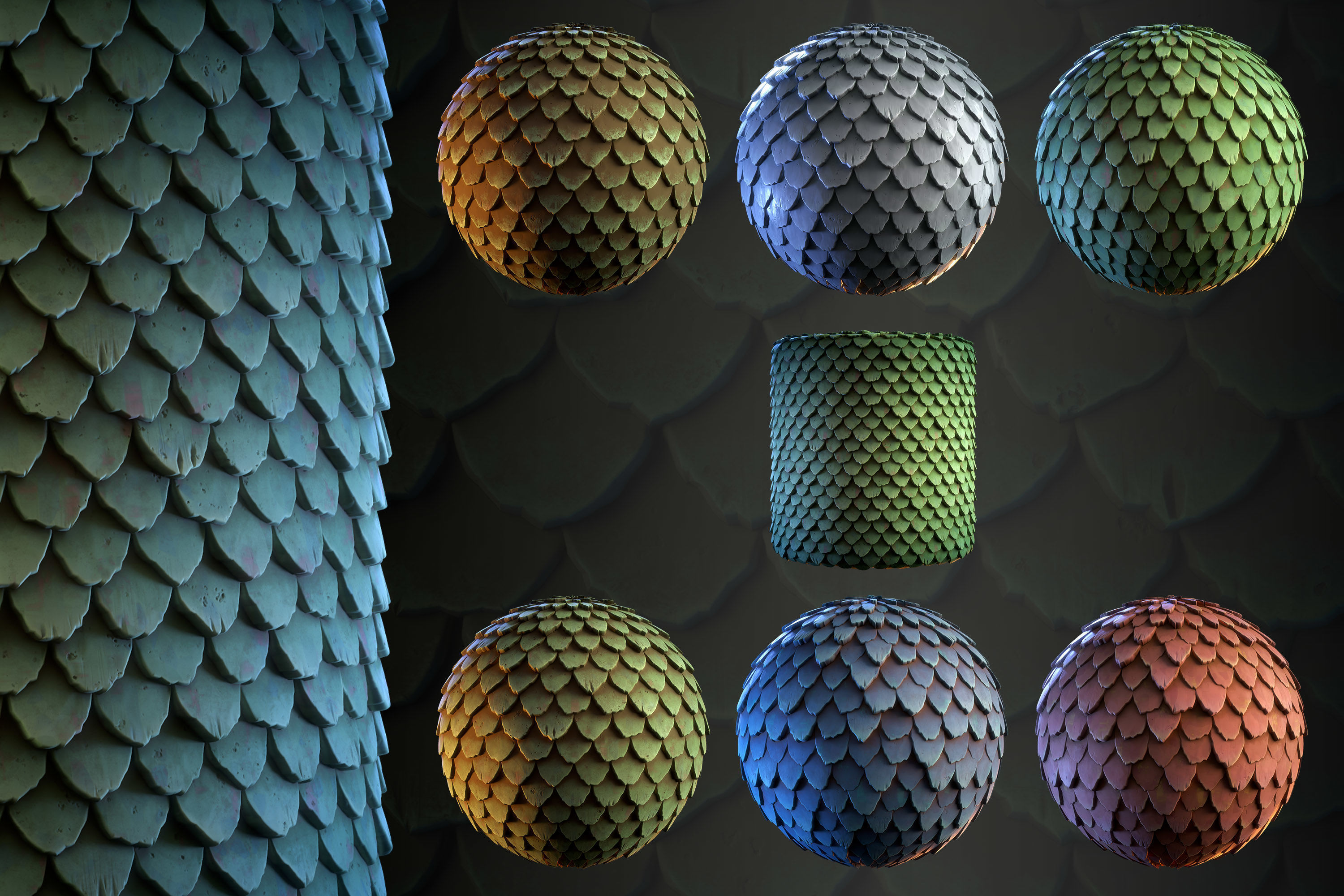 Roof tiles Stylized - VOL 02 - SBsar - Maps Texture_3