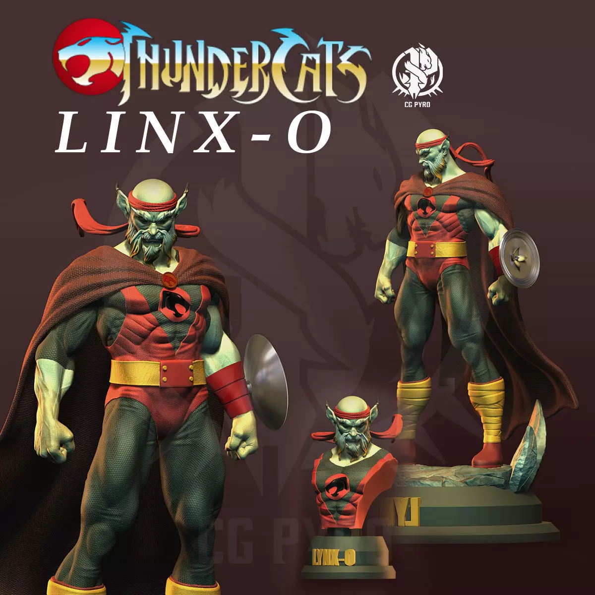 Linx O Thundercats STL 3d printing Collectibles by CG Pyro 3D print model_0