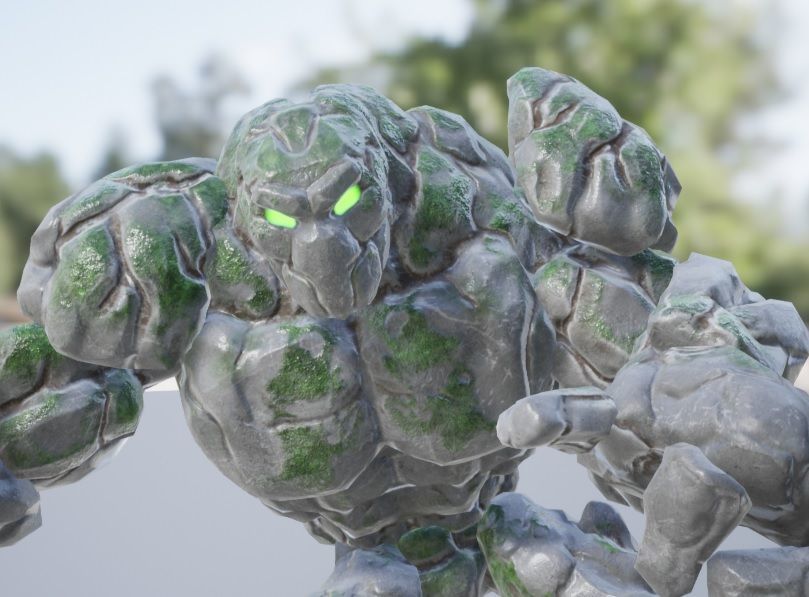 Golem 3 Low-poly 3D model_11