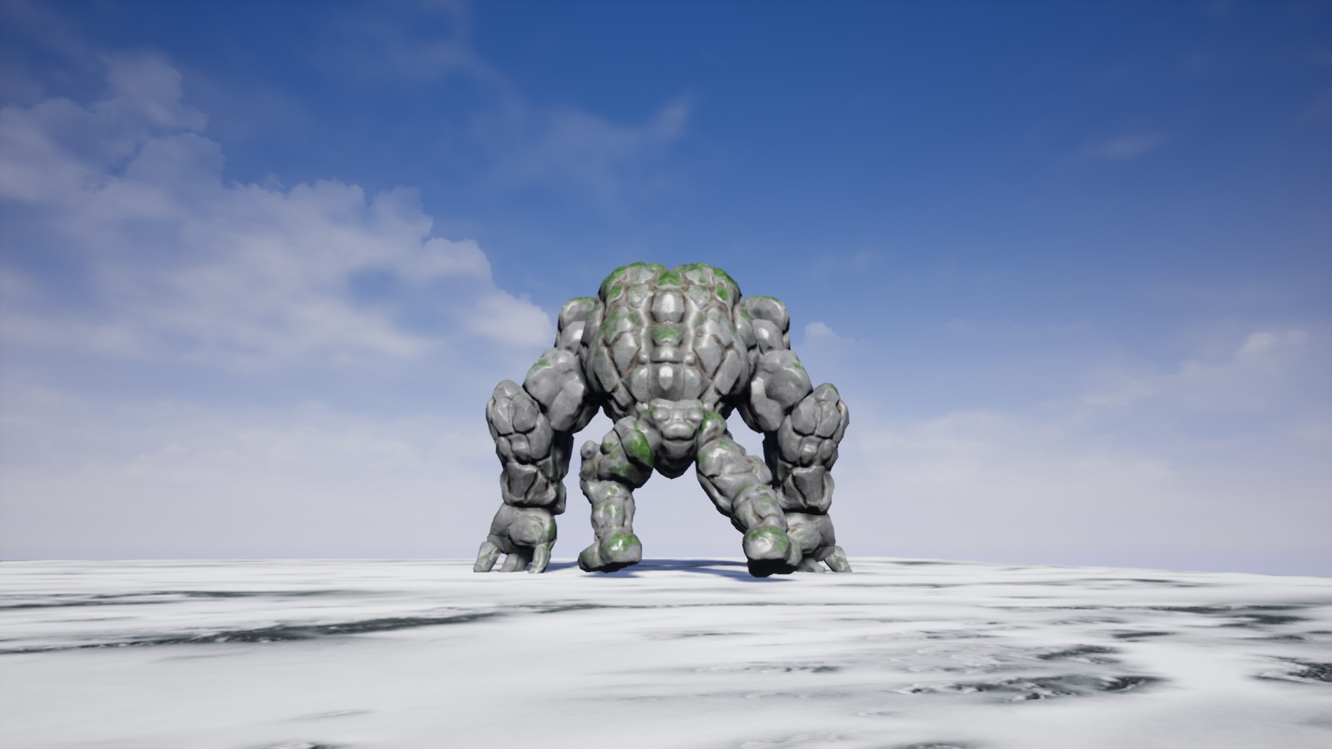 Golem 3 Low-poly 3D model_16