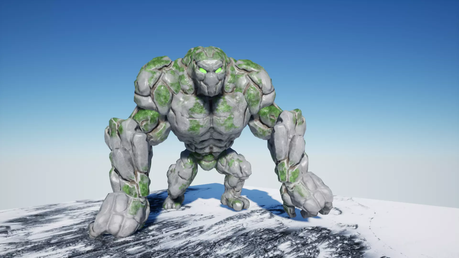 Golem 3 Low-poly 3D model_0