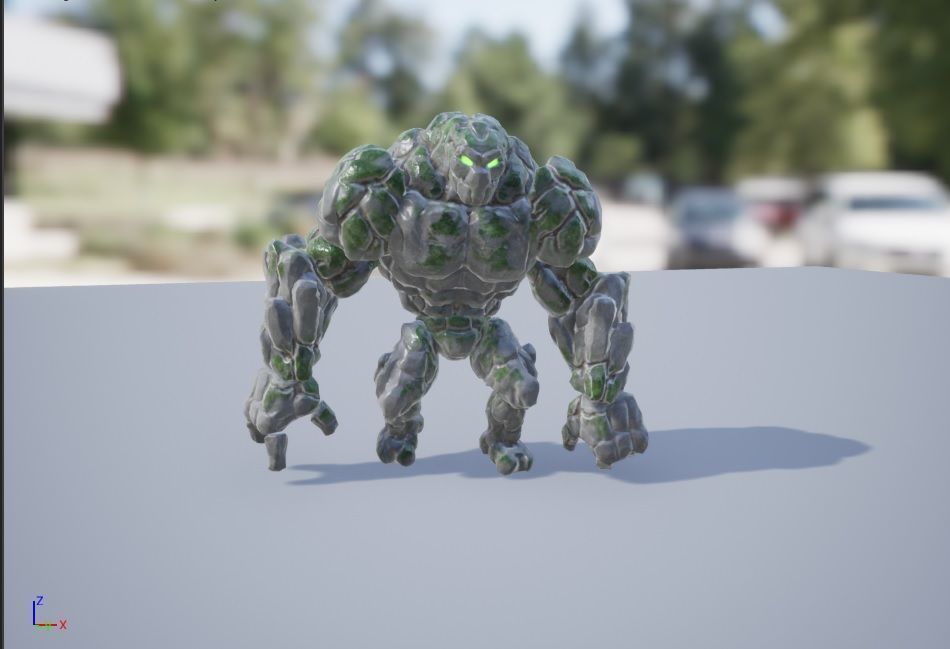 Golem 3 Low-poly 3D model_14