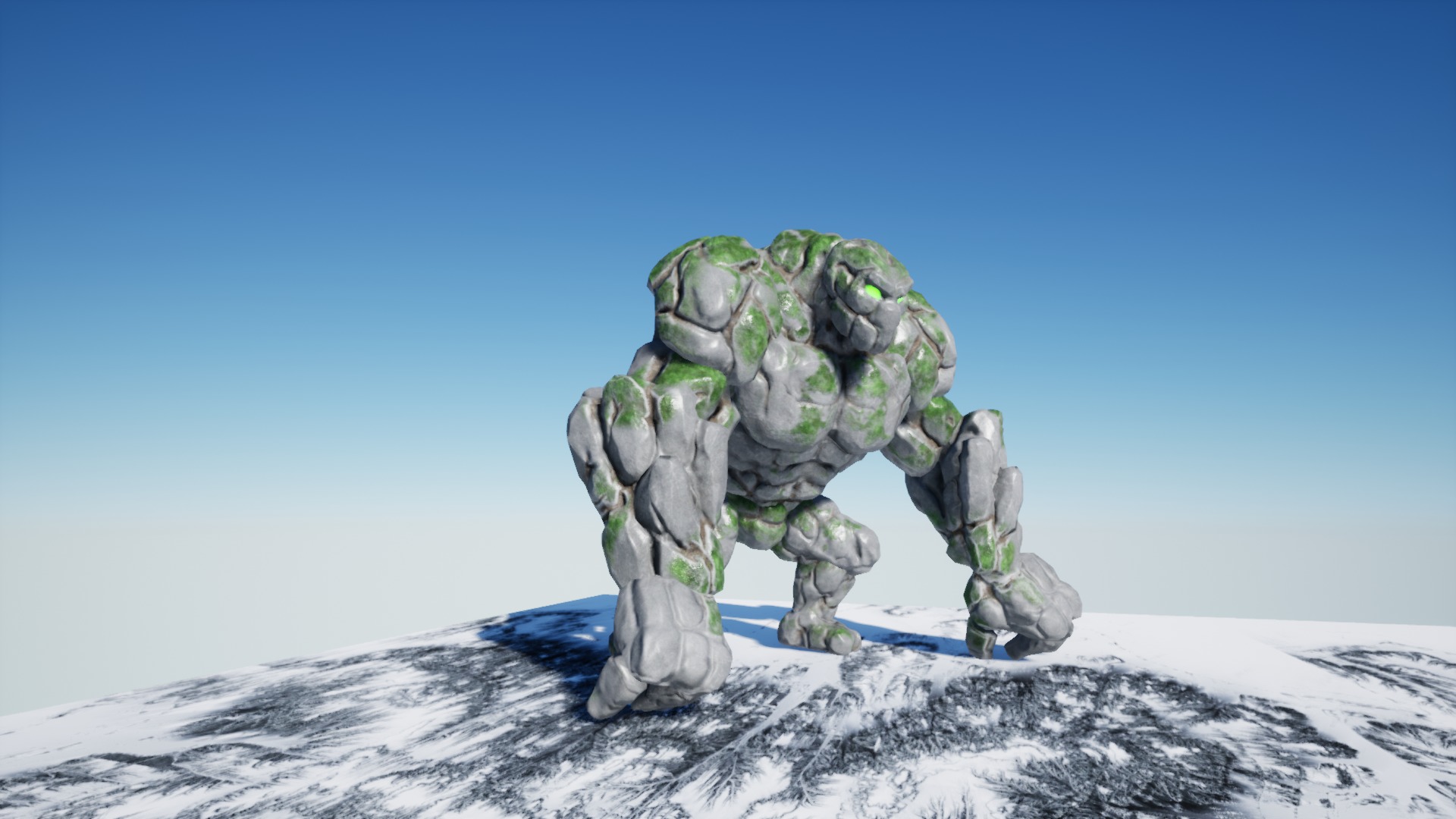 Golem 3 Low-poly 3D model_5