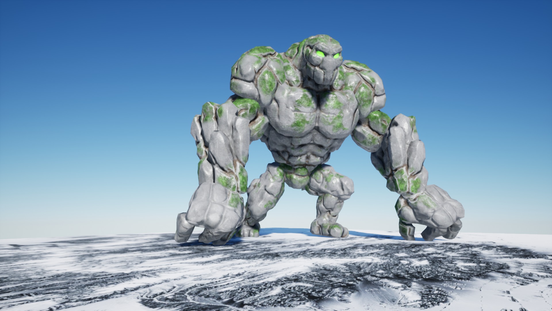 Golem 3 Low-poly 3D model_3