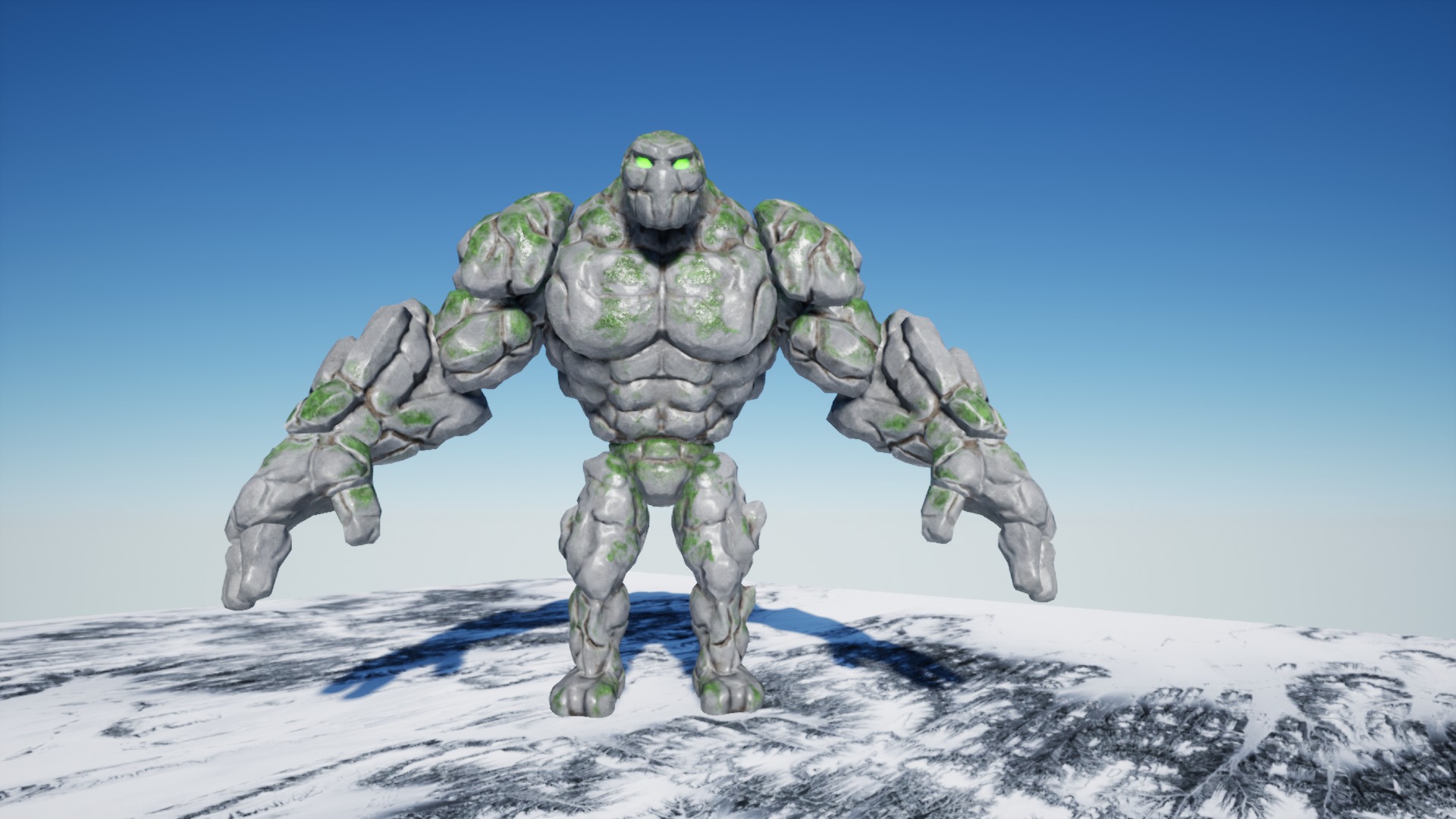 Golem 3 Low-poly 3D model_12